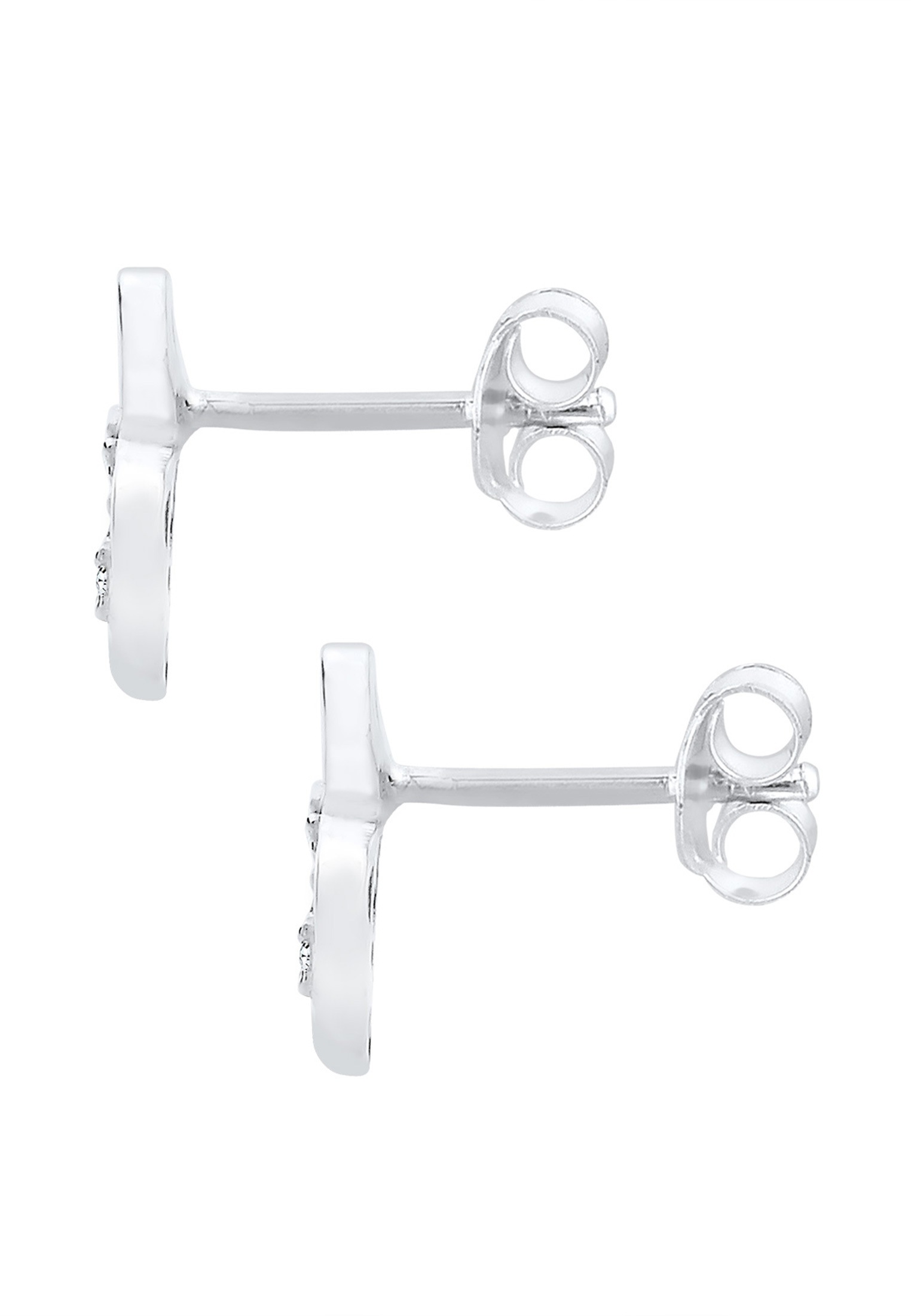 Elli Paar Ohrstecker »Ohrringe Notenschlüssel Kristalle 925 Silber«