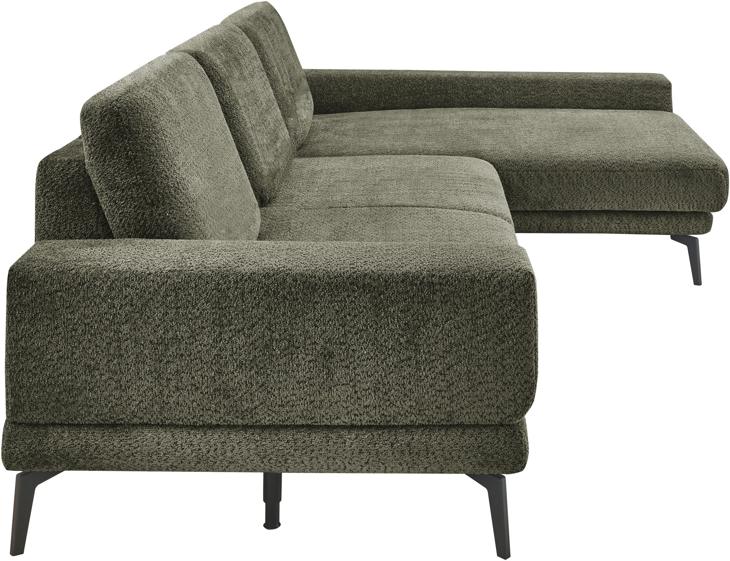 set one by Musterring Ecksofa »SO 3600 optimaler Sitzkomfort in Federkern o. Kaltschaum, 2 Sitzhöhen«, Sitzhöhe 44 cm, Kaltschaum, B 293 x T 180 cm, Kama olive