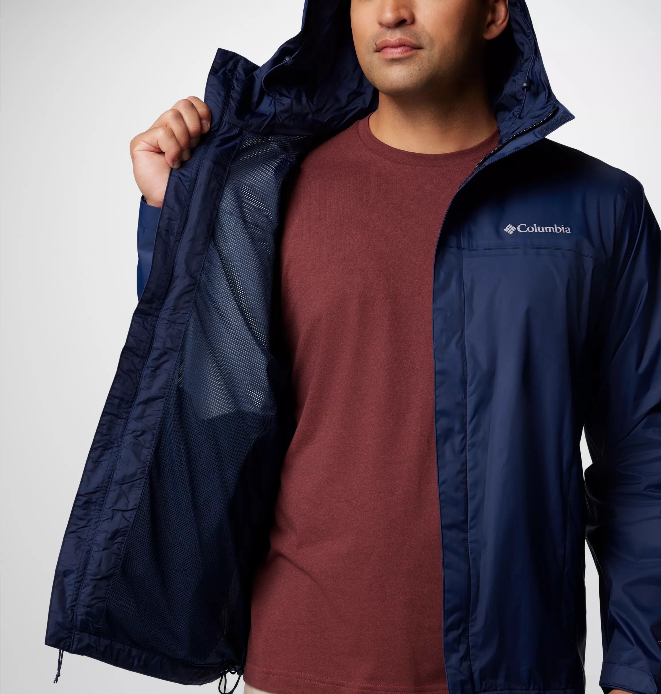 Columbia Regenjacke »WATERTIGHT II JACKET« mit Kapuze mit Reißverschlusstaschen, wasserabweisendes Obermaterial aus Nylon