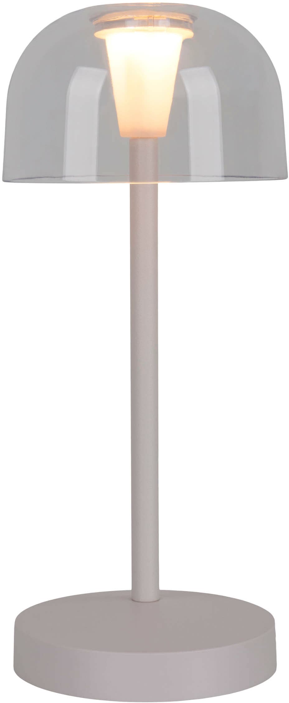 näve LED Tischleuchte »Gomba 18,5 cm« LED-Modul 2 Stk. Warmweiß 2er Set, aufladbar, USB Kabel, Memoryfunktion, stufenlos dimmbar