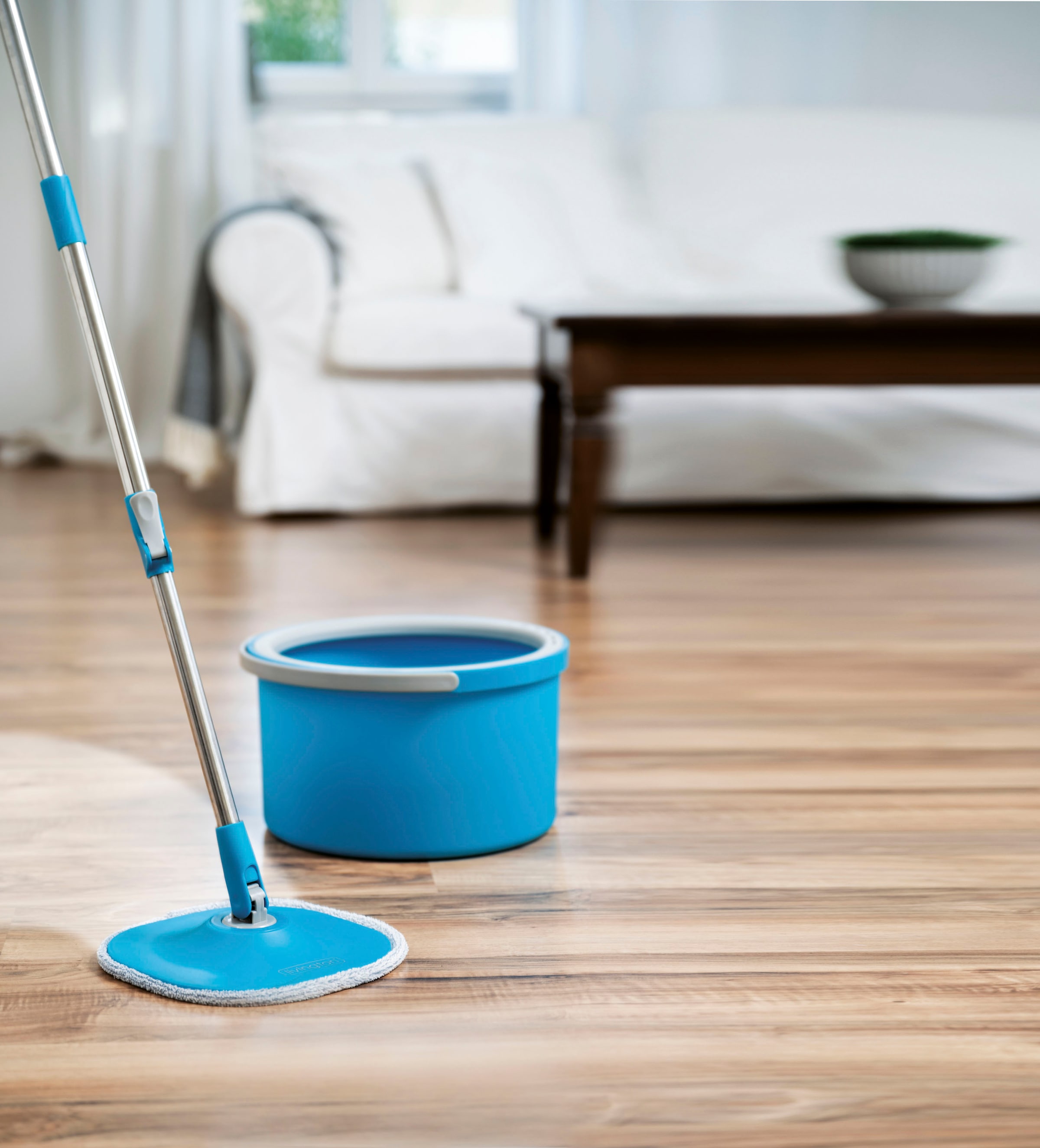 MediaShop Bodenwischer-Set »Livington Clean Water Spin Mop«, (Set, 1 St.)