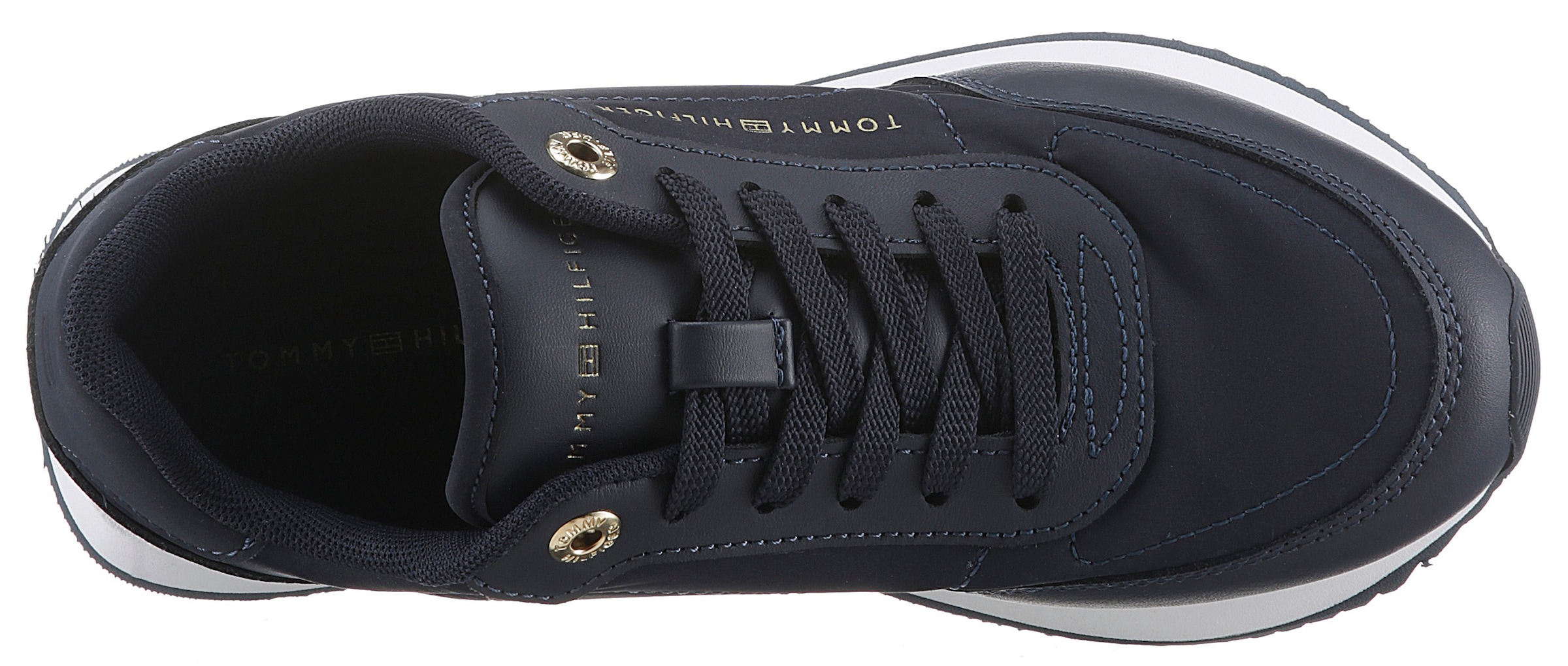 Tommy Hilfiger Sneaker, Freizeitschuh, Halbschuh, Schnürschuh mit gepolstertem Schaftrand