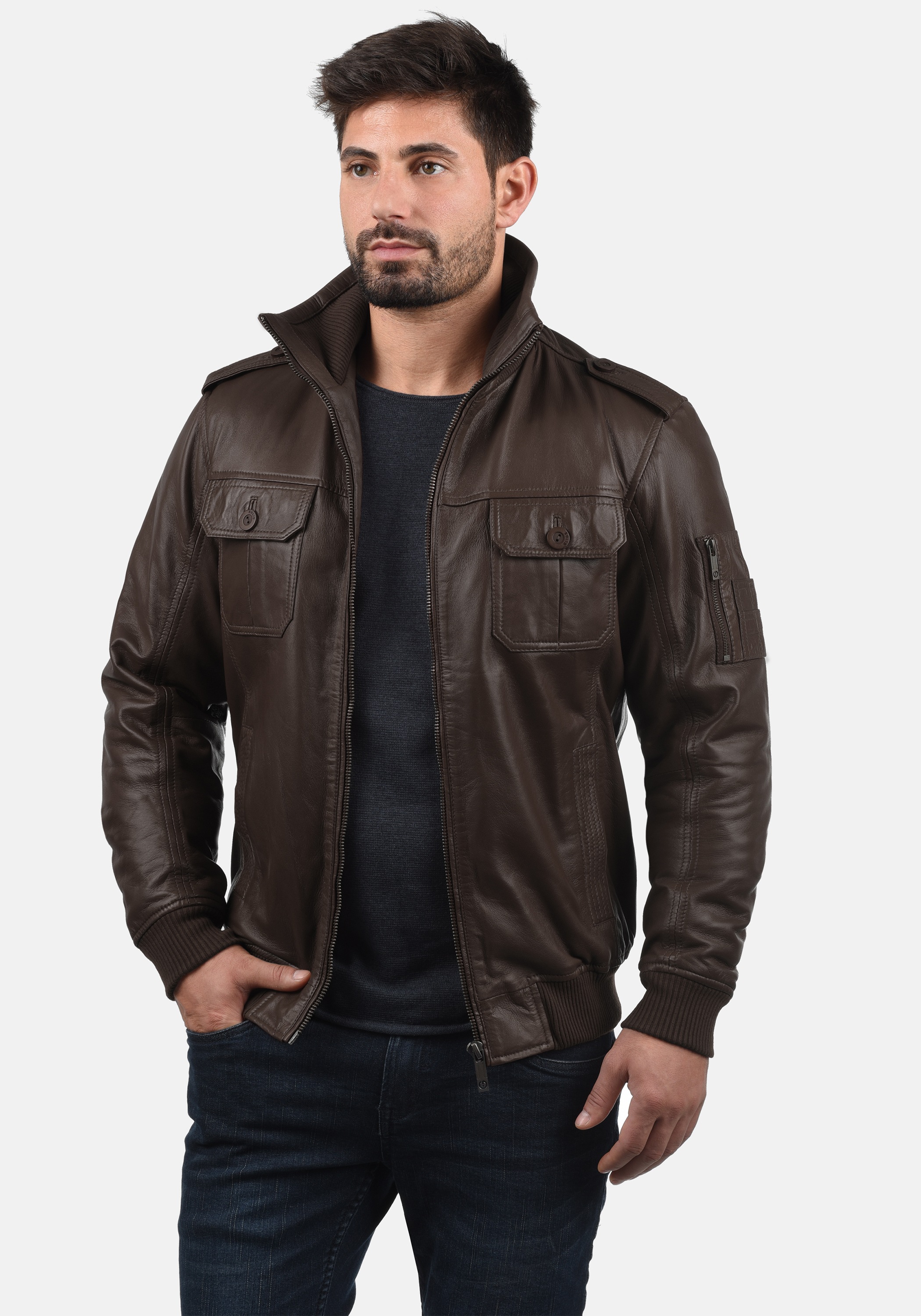 !Solid Lederjacke »Lederjacke SDFamash«