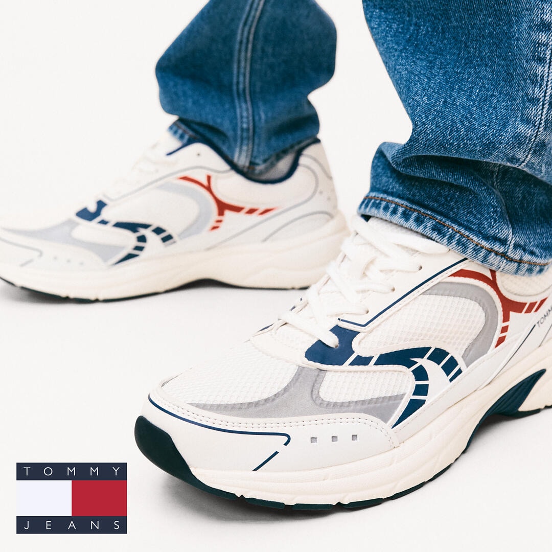 Tommy Jeans Sneaker »ARCHIVE'25«, Freizeitschuh, Halbschuh, Schnürschuh mit Kontrastbesätzen
