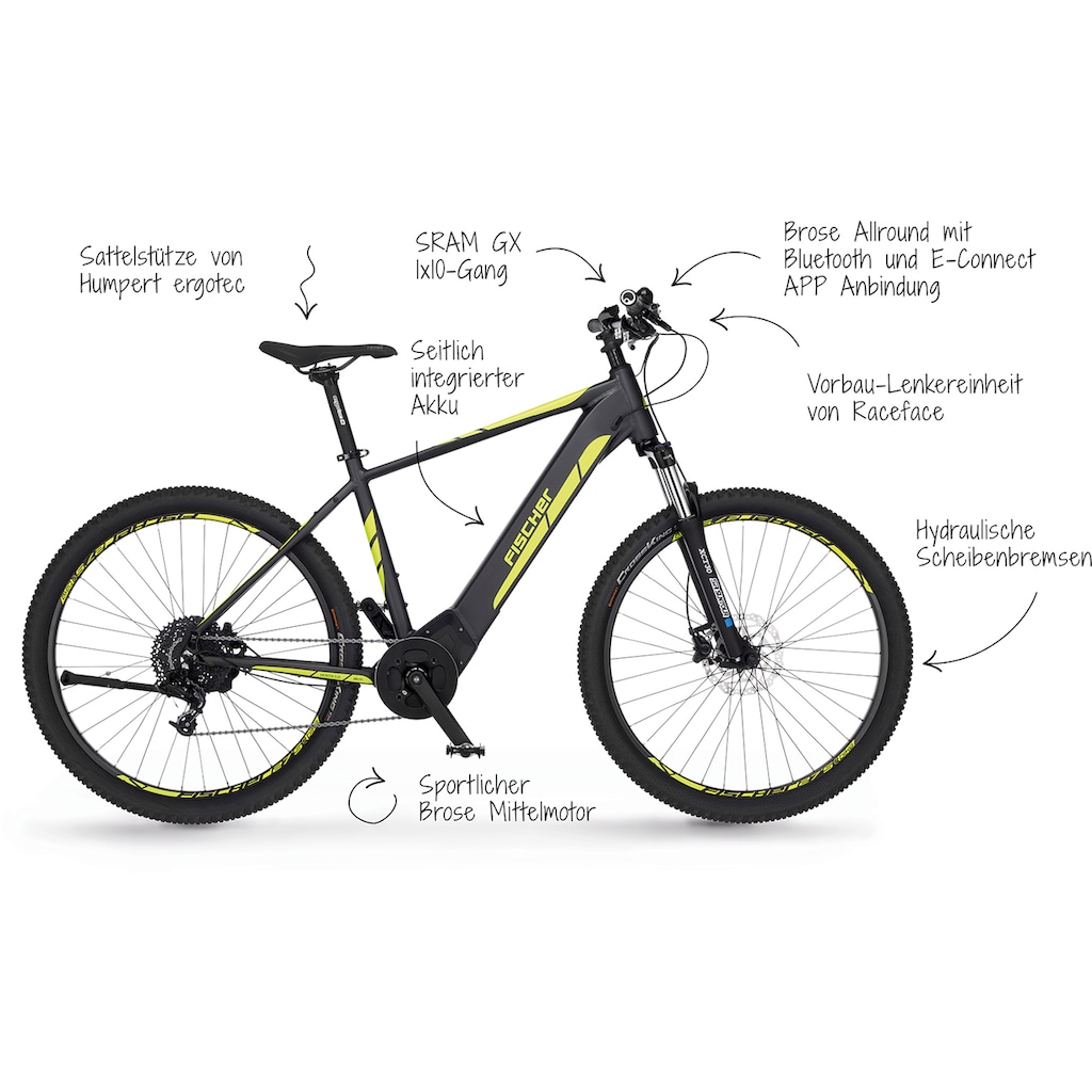 FISCHER Fahrrad E-Bike »MONTIS 5.0i 504«, 10 Gang