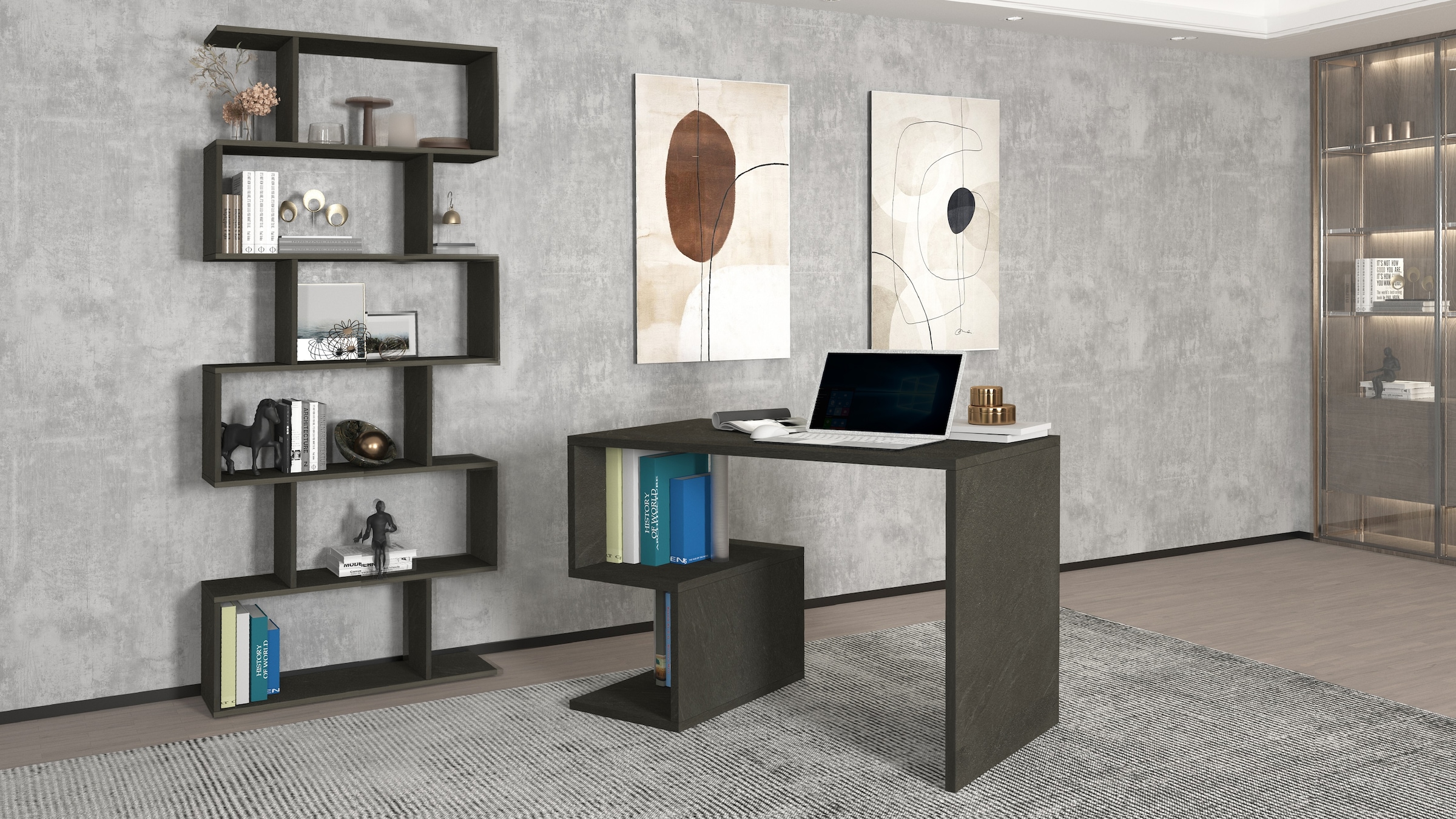 INOSIGN Schreibtisch »Esse, modernes Design«, in verschiedenen Breiten, mit und ohne Monitoraufsatz, Made in Italy