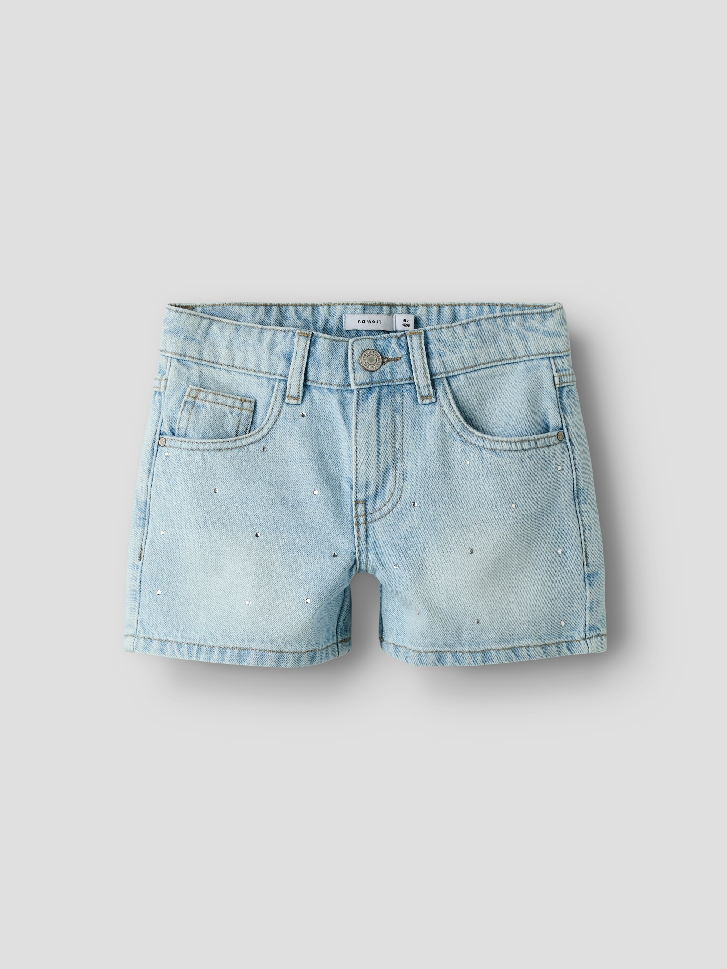 Name It Jeansshorts »NKFROSE REG DNM SHORTS 6042-AC NOOS« Baumwolle, mit Glitzersteinchen