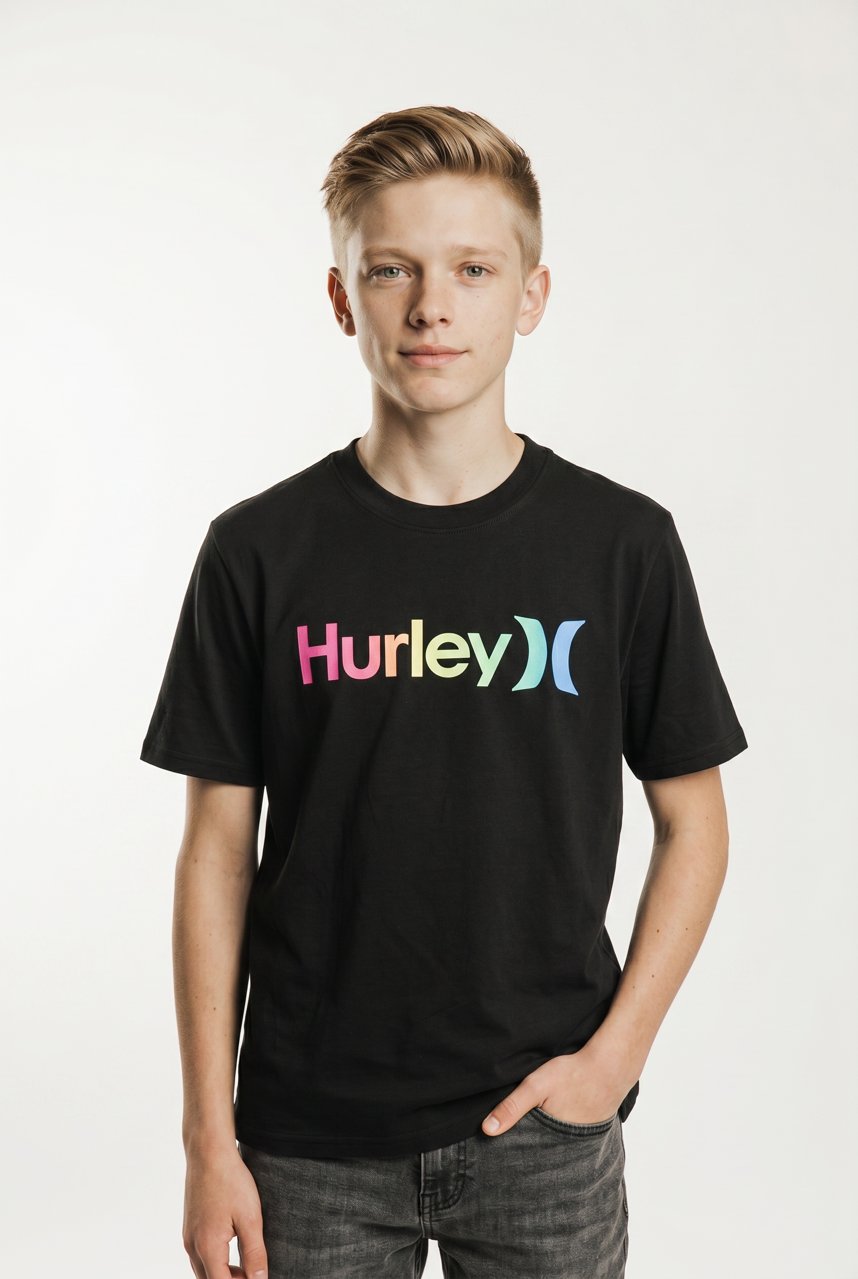 Hurley T-Shirt »CORE LOGO TEE 3PK HRLB-3K-9316« Packung, 3, 3 für Jugendliche, passgenauer Schnitt, pflegeleicht