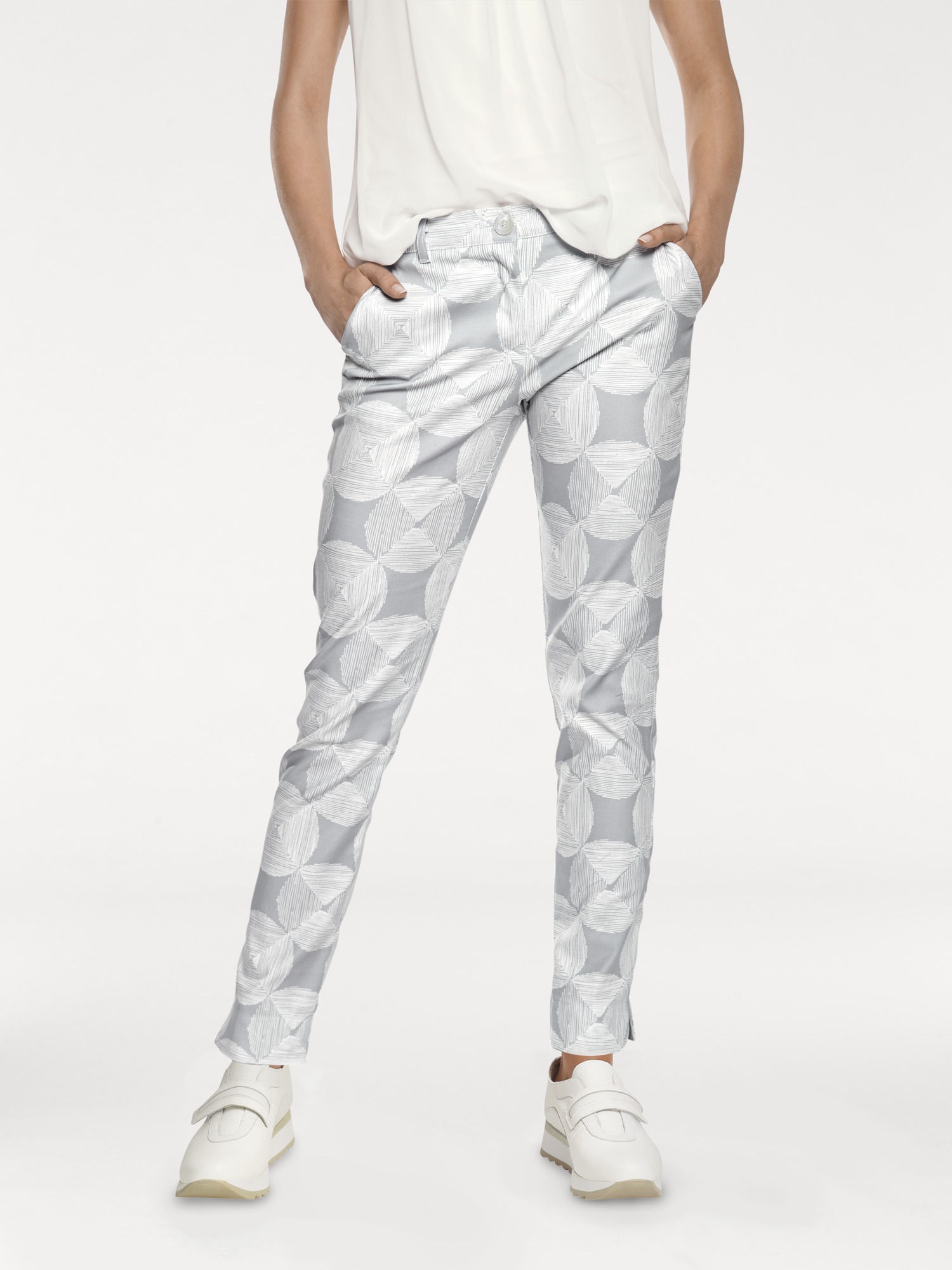 RICK CARDONA by Heine Röhrenhose, mit Seitenschlitzen