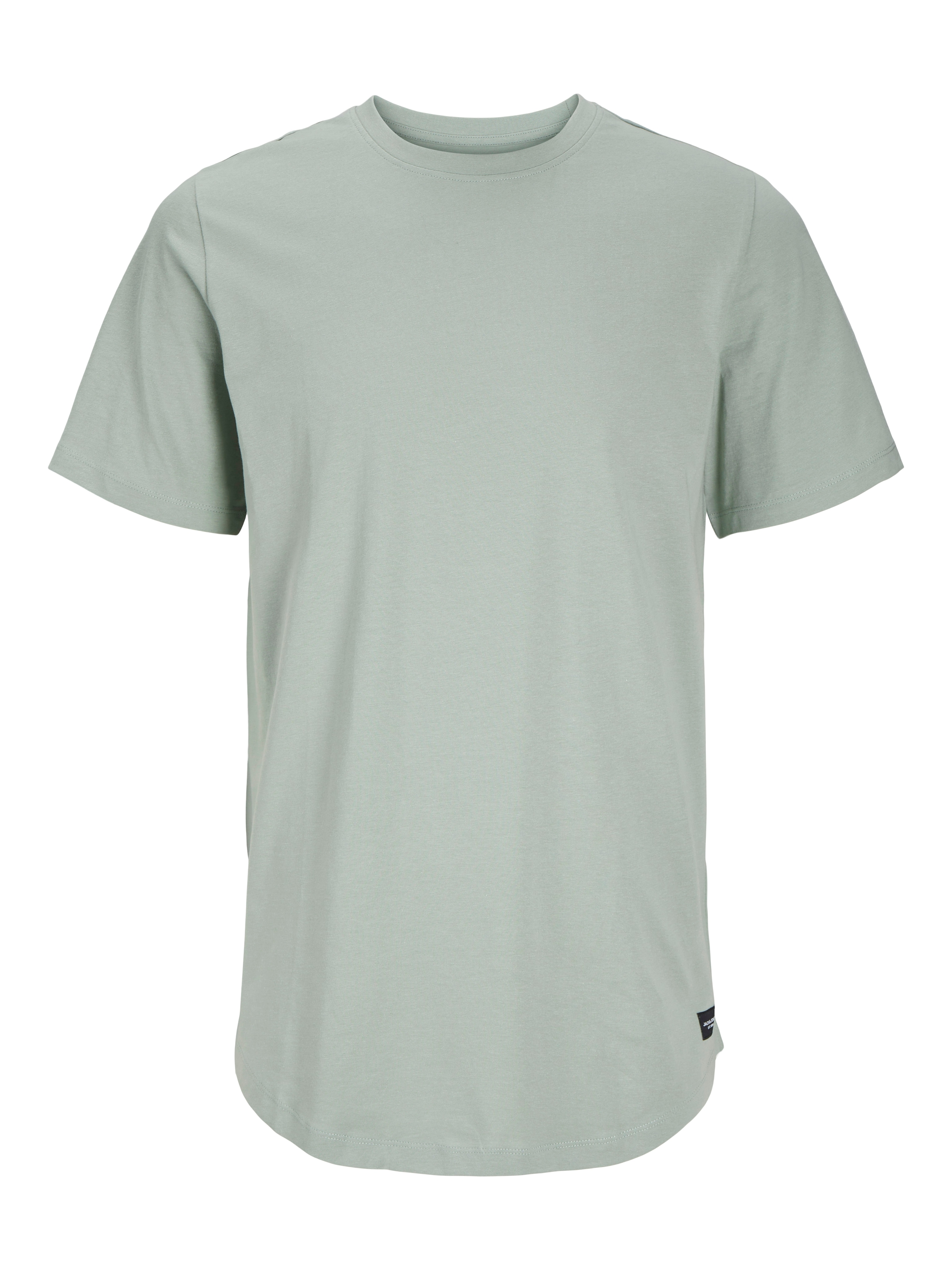 Jack & Jones Rundhalsshirt »JJENOA TEE SS CREW NECK NOOS«, mit abgerundetem Saum