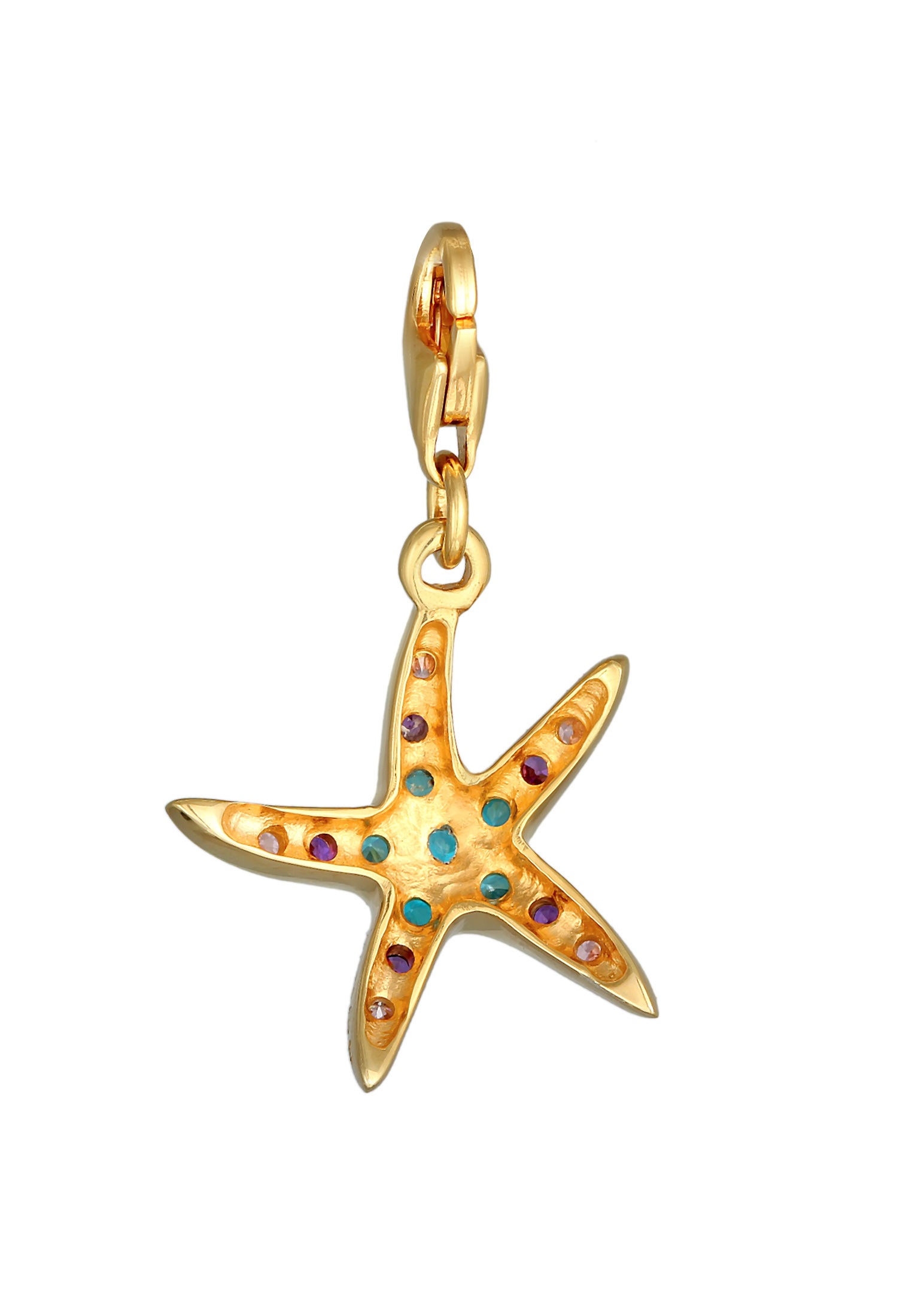 Nenalina Charm-Einhänger »Charm Seestern-Anhänger Zirkonia Kristalle 925 Silber«