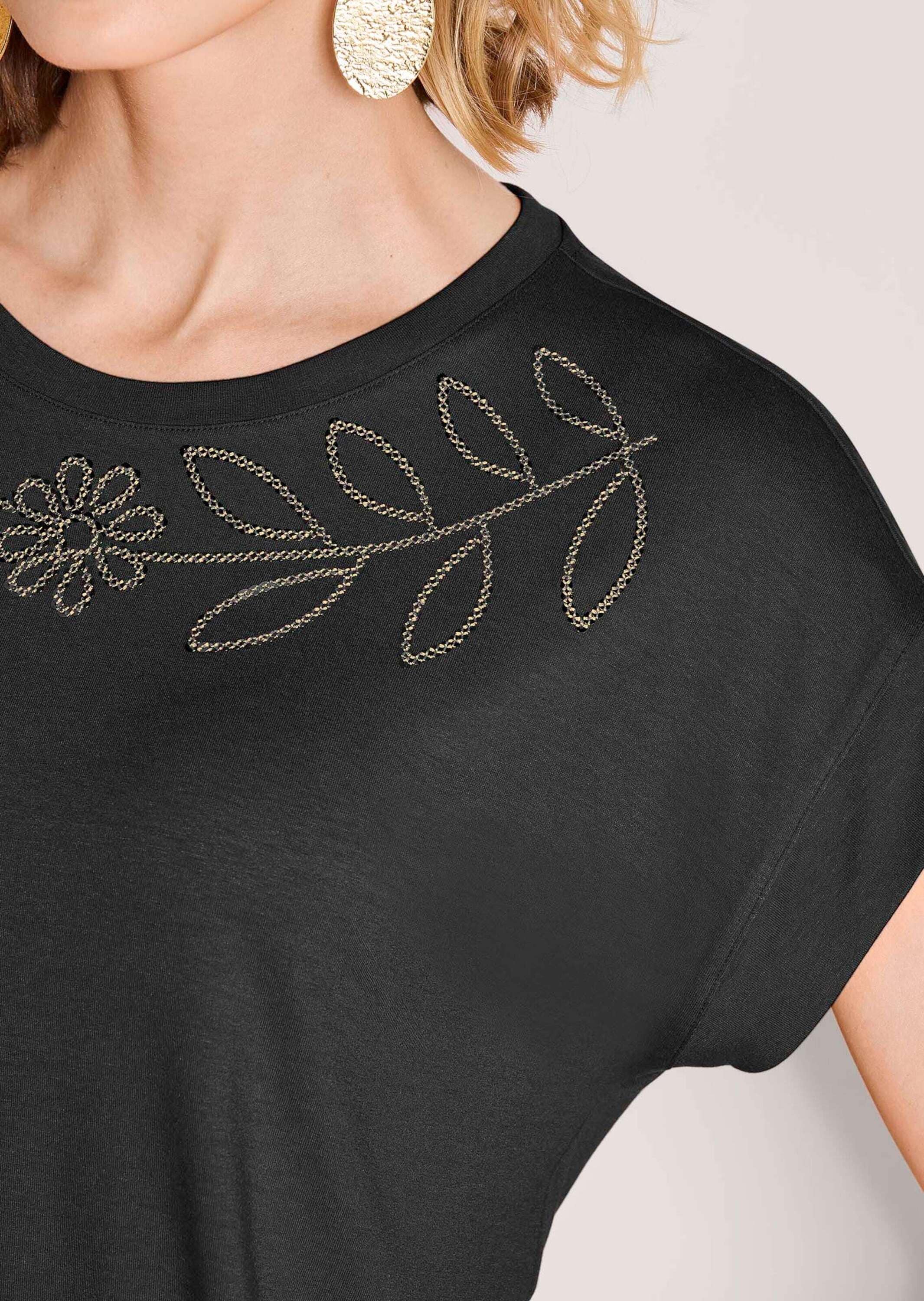 MADELEINE Kurzarmshirt »Blusenshirt Elegantes T-Shirt mit Glanzeffekten« Pailetten