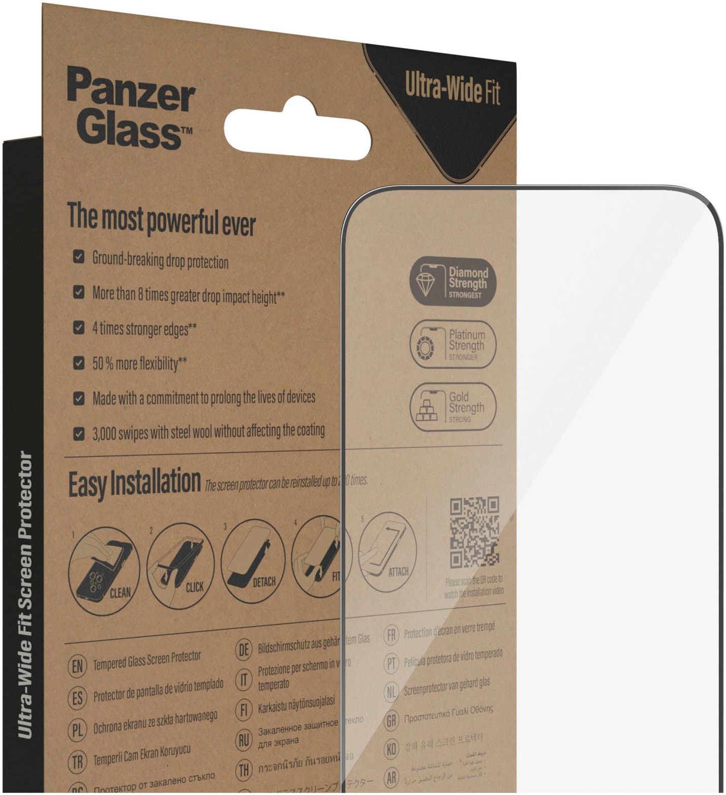 PanzerGlass Displayschutzglas »Displayschutz Apple iPhone 14 Pro Max«, (1 St., Displayschutz mit Installationshilfe EasyAligner), Kratz-& Stoßfest, Antibakteriell, Berührungsempfindlich