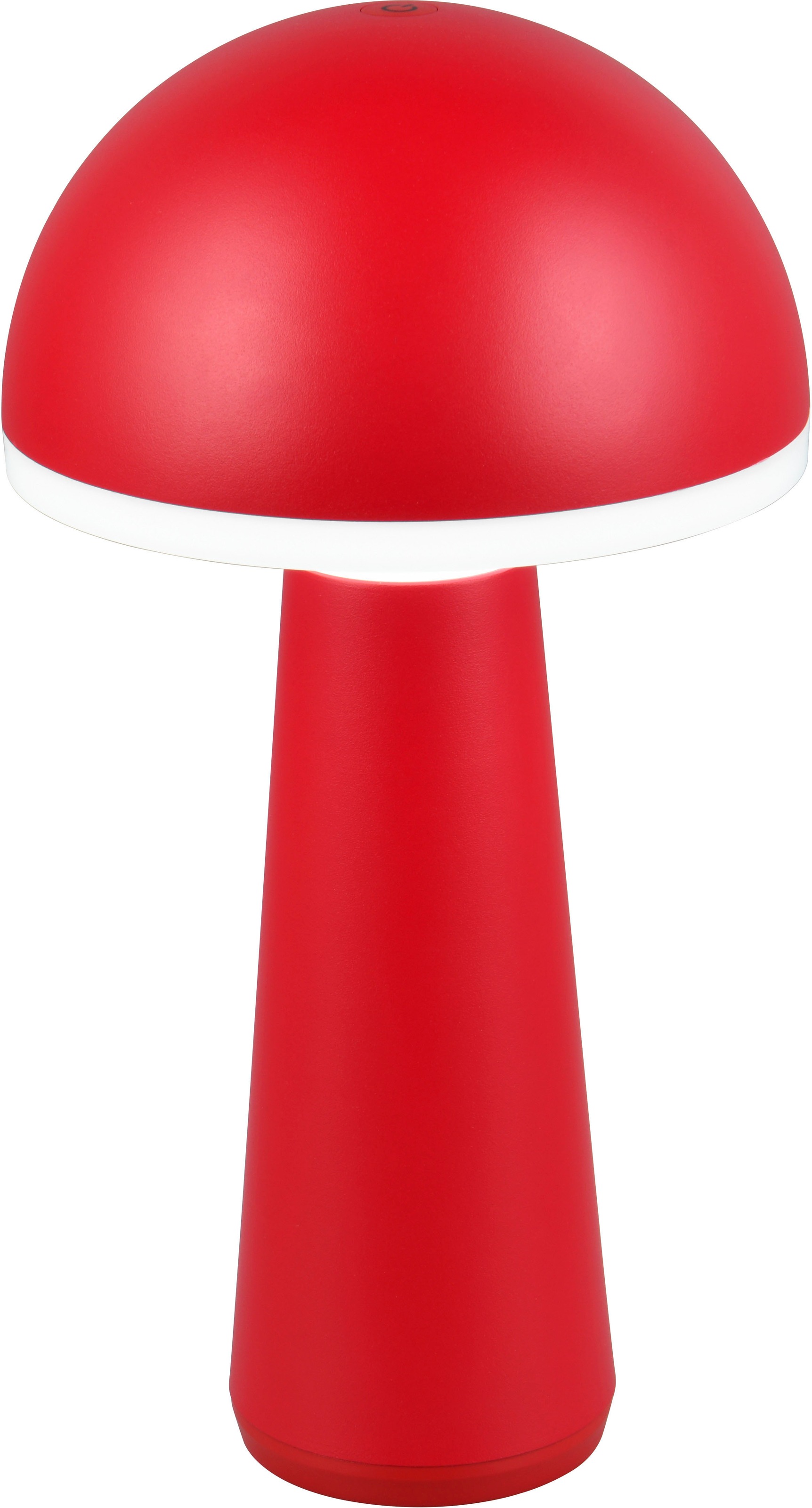 REALITY Leuchten LED Außen-Tischleuchte »FUNGO«, 1 flammig, Leuchtmittel LED-Board | LED fest integriert, Outdoor Akku Tischlampe inkl Ladestation USB-C, Lichtfarbe einstellbar