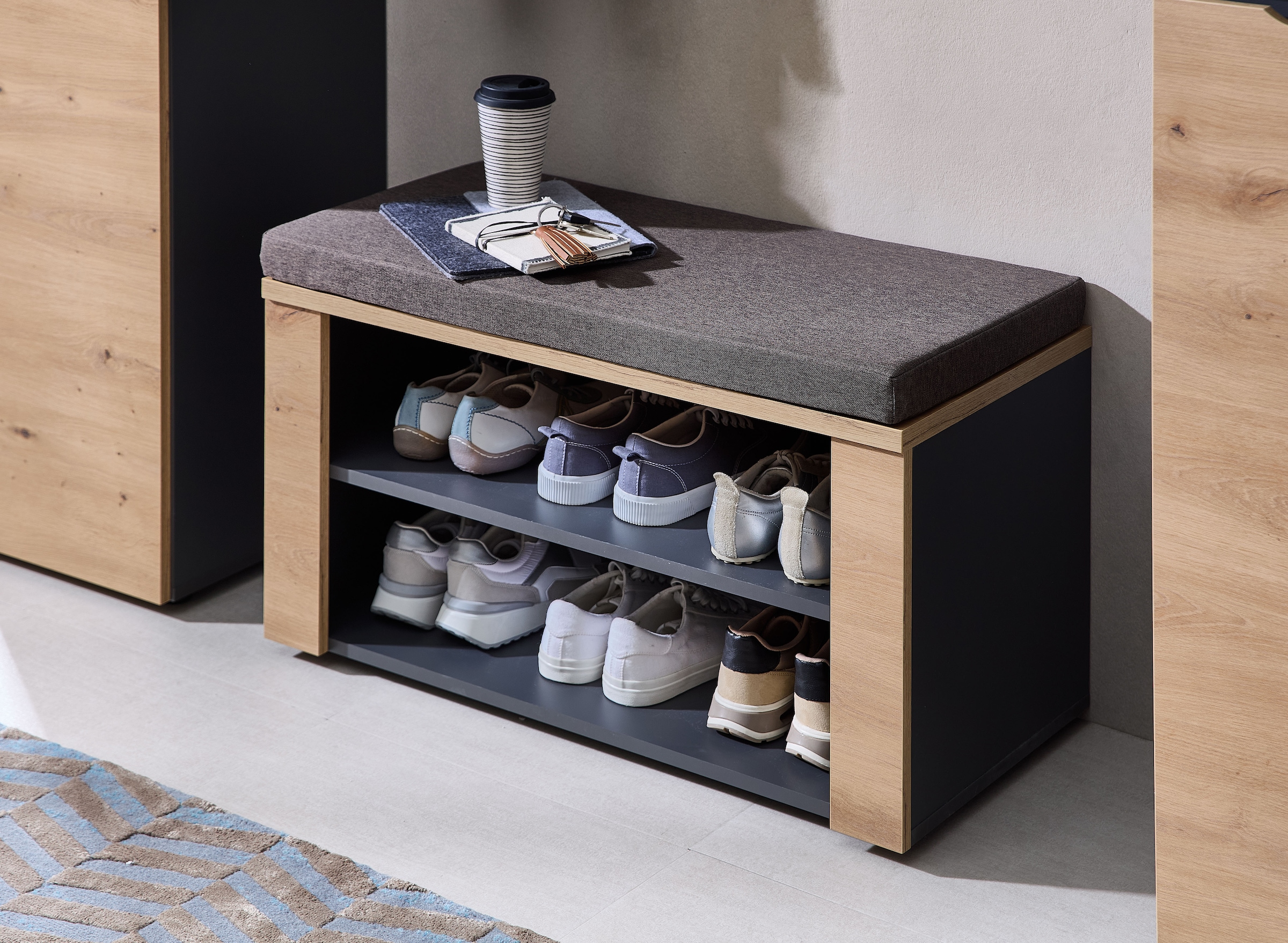 OTTO home Sitzbank »Fargo Sitzbank, 80/48/38 (B/H/T cm)« 1 Stk. tlg. 1 Boden, Sitzkissen