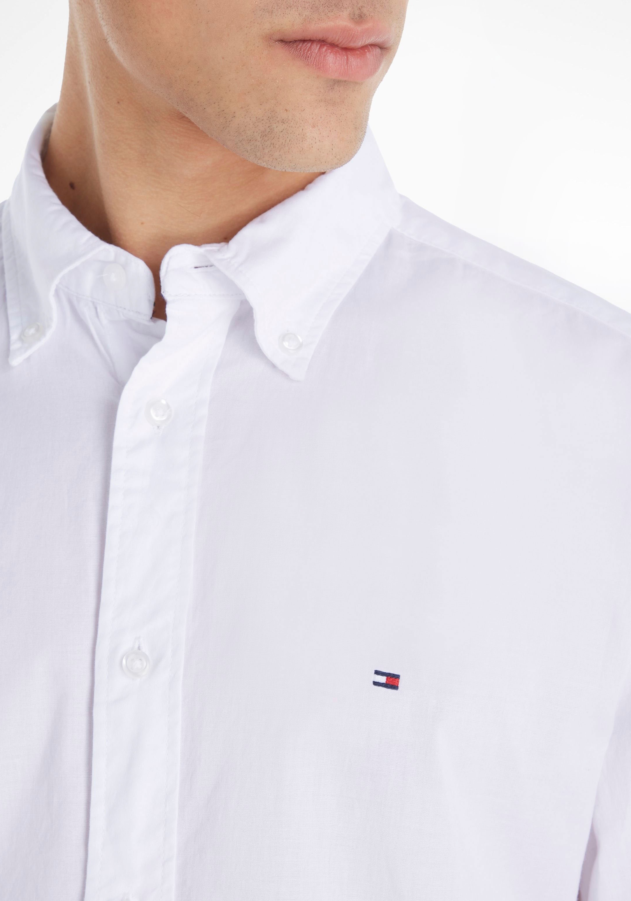 Tommy Hilfiger Langarmhemd »LA-Hemd Flex Poplin«