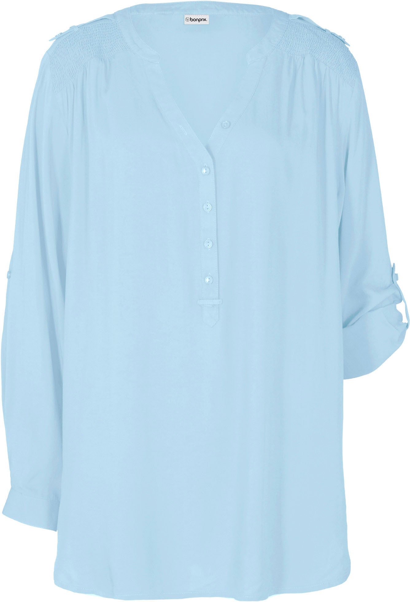 bonprix Tunika »Tunikabluse aus softer Viskose« Casual Stil, Regular Fit, mit Rundsaum, mit Knopfleiste