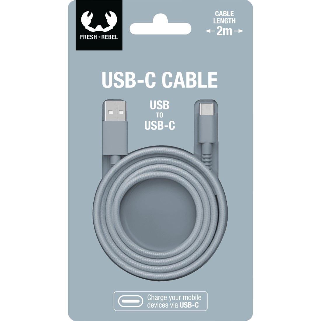 Fresh´n Rebel Smartphone-Kabel »USB - USB-C Kabel "Fabriq", 2m«, USB Typ C-USB Typ A, 200 cm