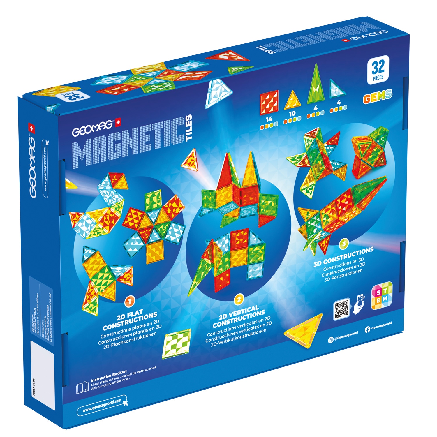 Geomag™ Magnetspielbausteine »Magnetic Tiles Rocket (4105)«