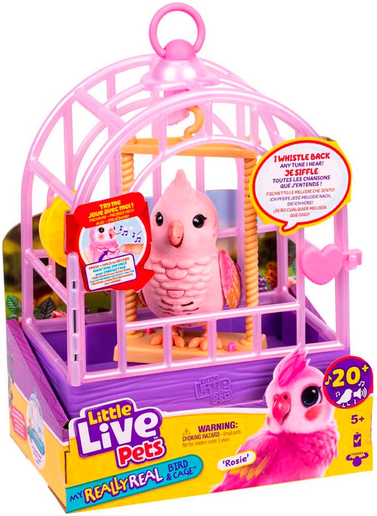 Moose Spielfigur »Little Live Pets, My Really Real Bird mit Vogelkäfig - Rosie«