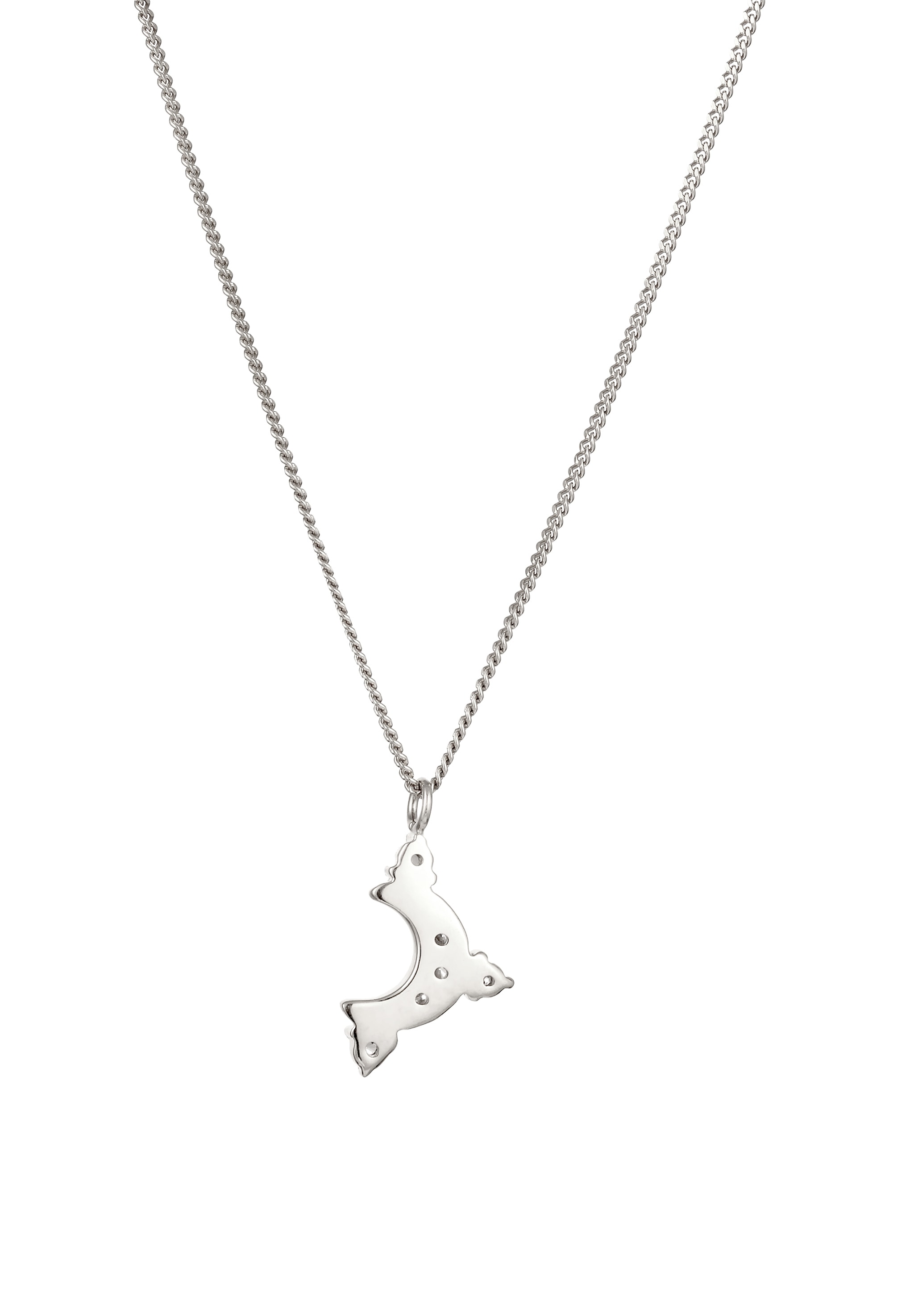 Elli Silberkette »Halskette Mond Zirkonia Weiß 925 Sterling Silber«
