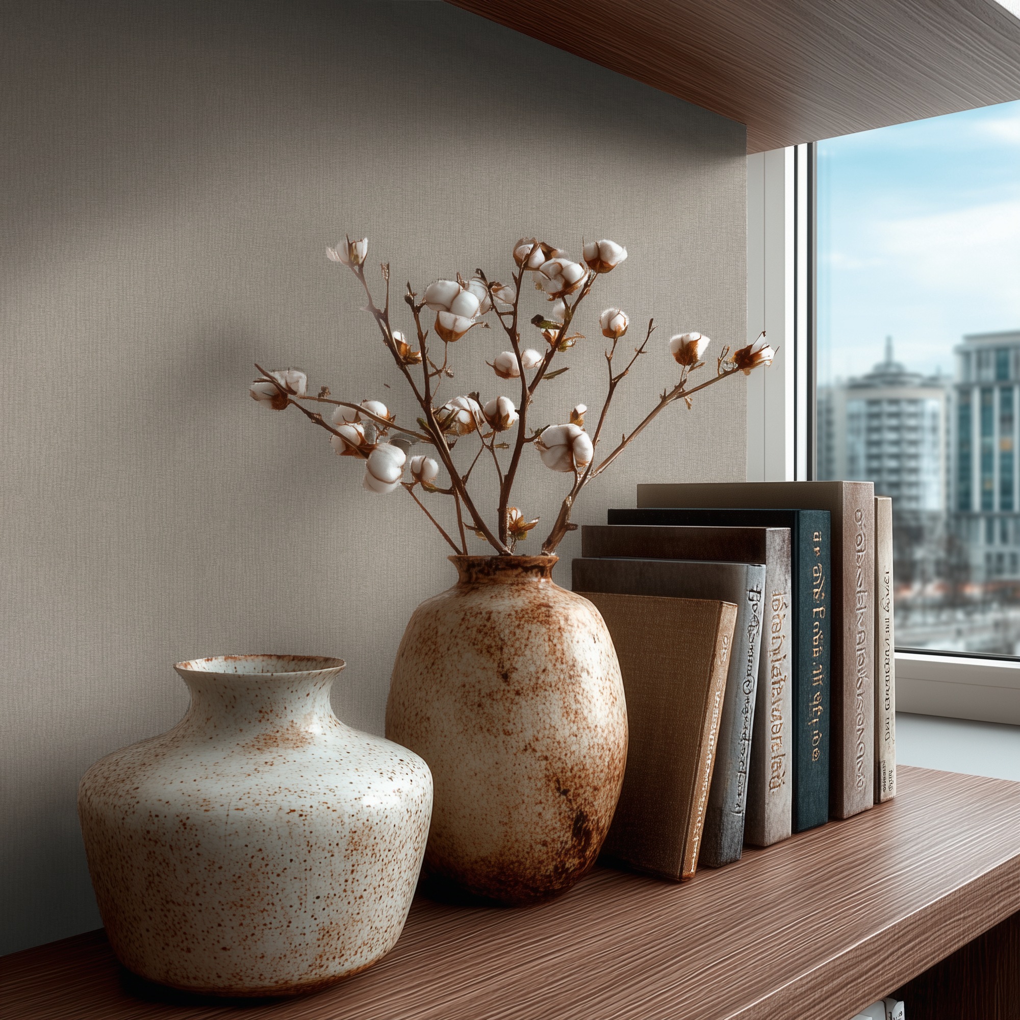 living walls Vliestapete »Vibes & Styles Pure Linen Vliestapete« uni leicht strukturiert Dezente Struktur mit feiner Textiloptik und zeitlos eleganter Wirkung