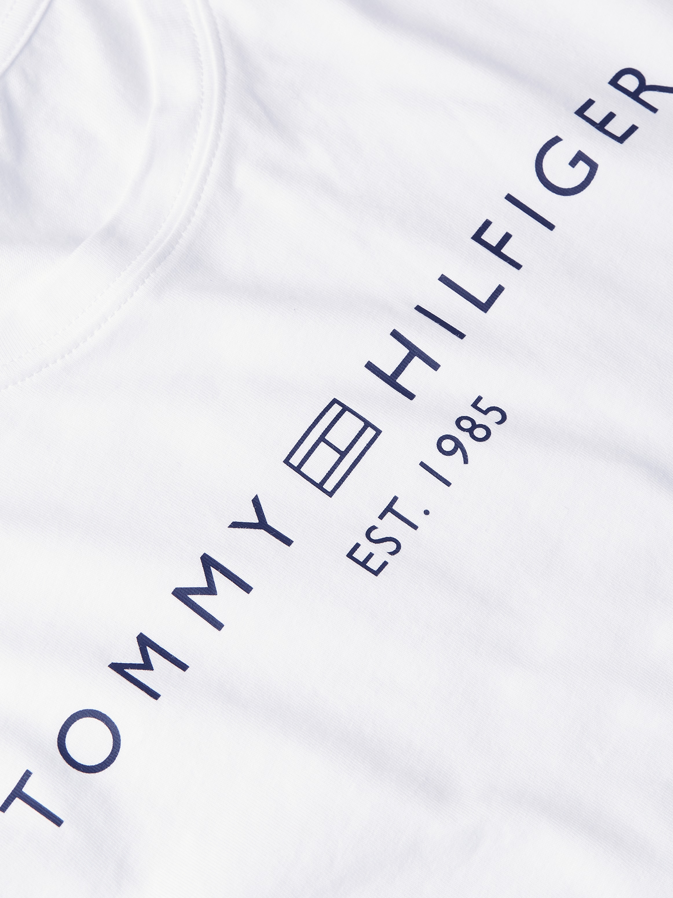 Tommy Hilfiger Langarmshirt »REG CORP LOGO C-NK LS«, mit Logoschriftzug