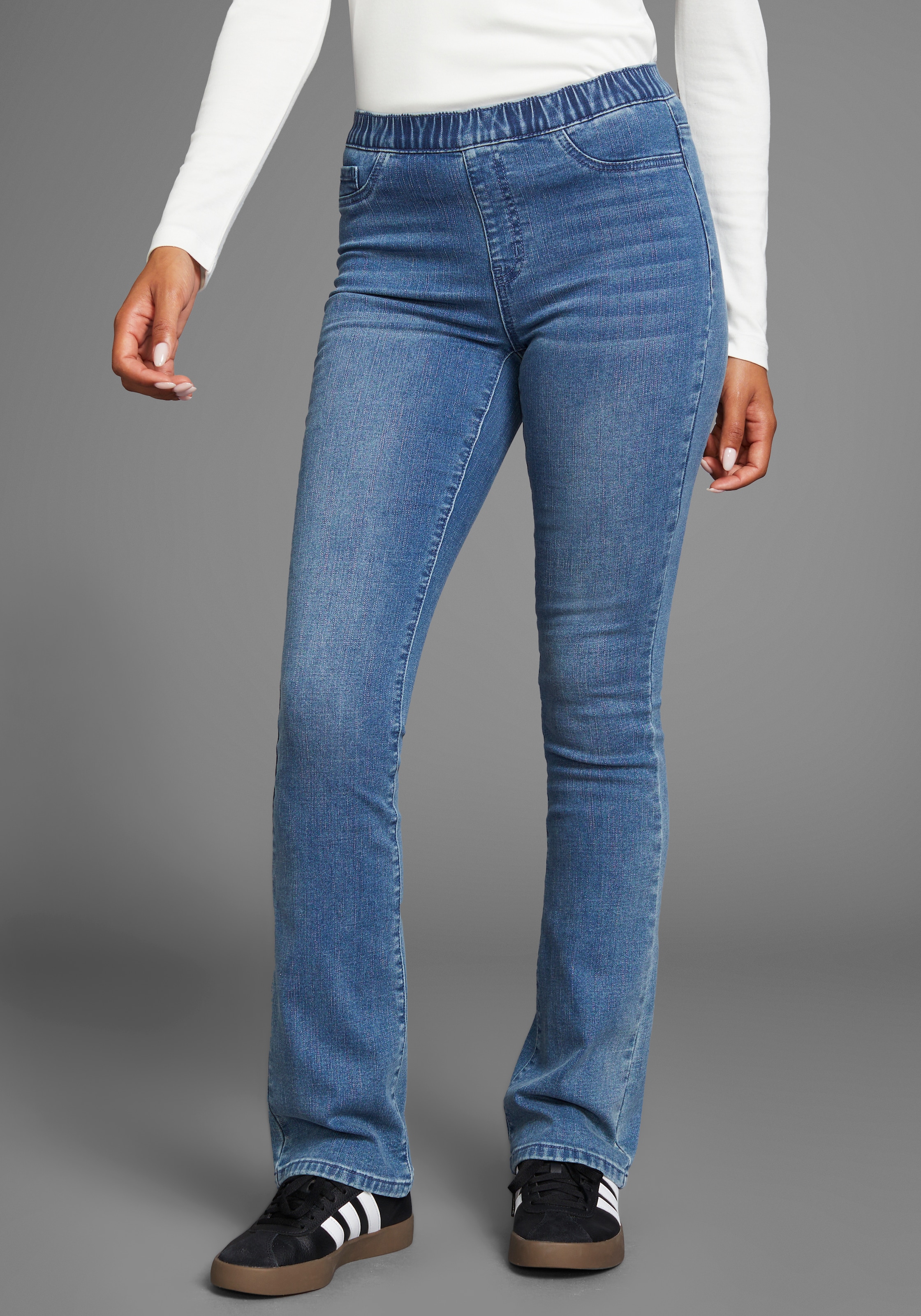 Jeansjeggings »Bootcut mit leichtem Thermo Effekt«, High Waist