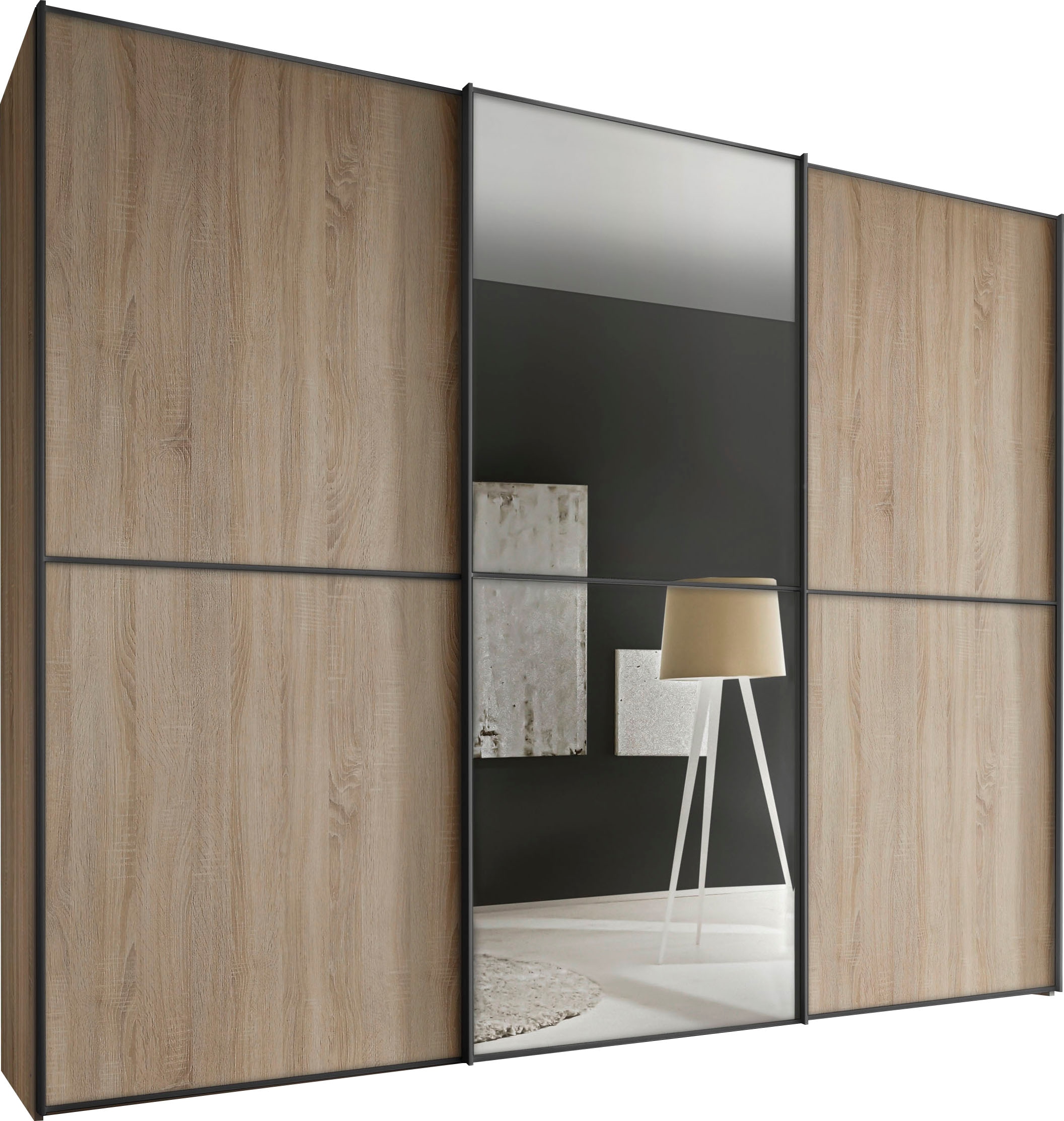 STAUD Schwebetürenschrank »Sinfonie Plus, edles Design in hochwertiger Qualität, Made in Germany« Mit Spiegeltüre und vier verschiedenen Ausstattungsvarianten