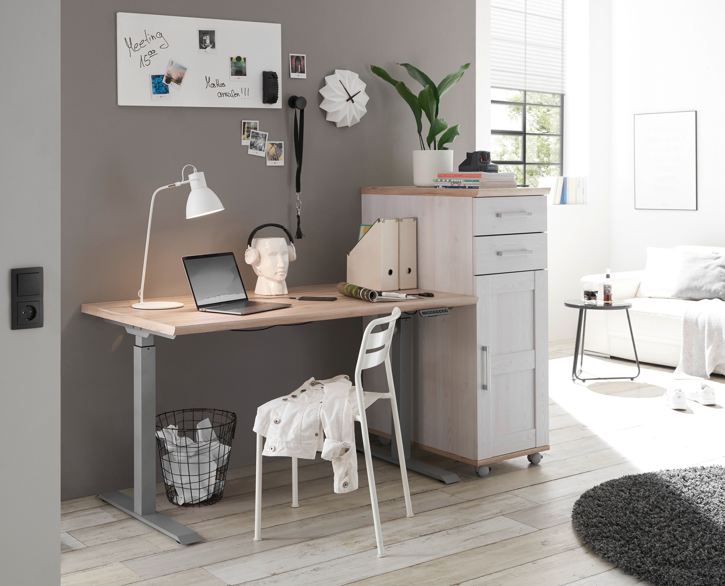 BEGA OFFICE Rollcontainer »Romance, 2 Schubladen & Tür«, Höhe von 120 cm  passend zu höhenverstellbarem Schreibtisch online kaufen | Aktenschränke