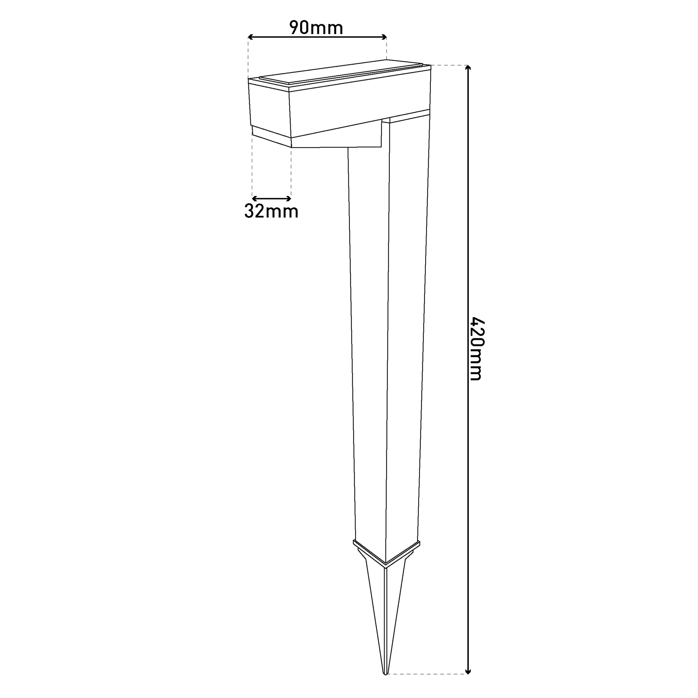 näve LED Solarleuchte »Kyoto« LED-Modul 1 Stk. Neutralweiß 4er Set L-förmige Leuchten, je H: 42cm, LED neutralweiß, silberfarben