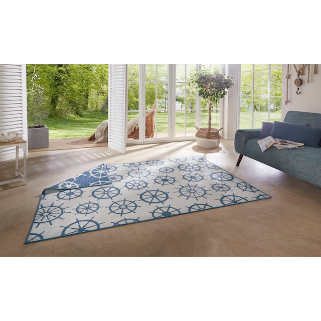 Shop Outdoor »Basey«, rechteckig, geeignet, Wohnzimmer und Online Wendbar, maritim, im NORTHRUGS Teppich OTTO In-