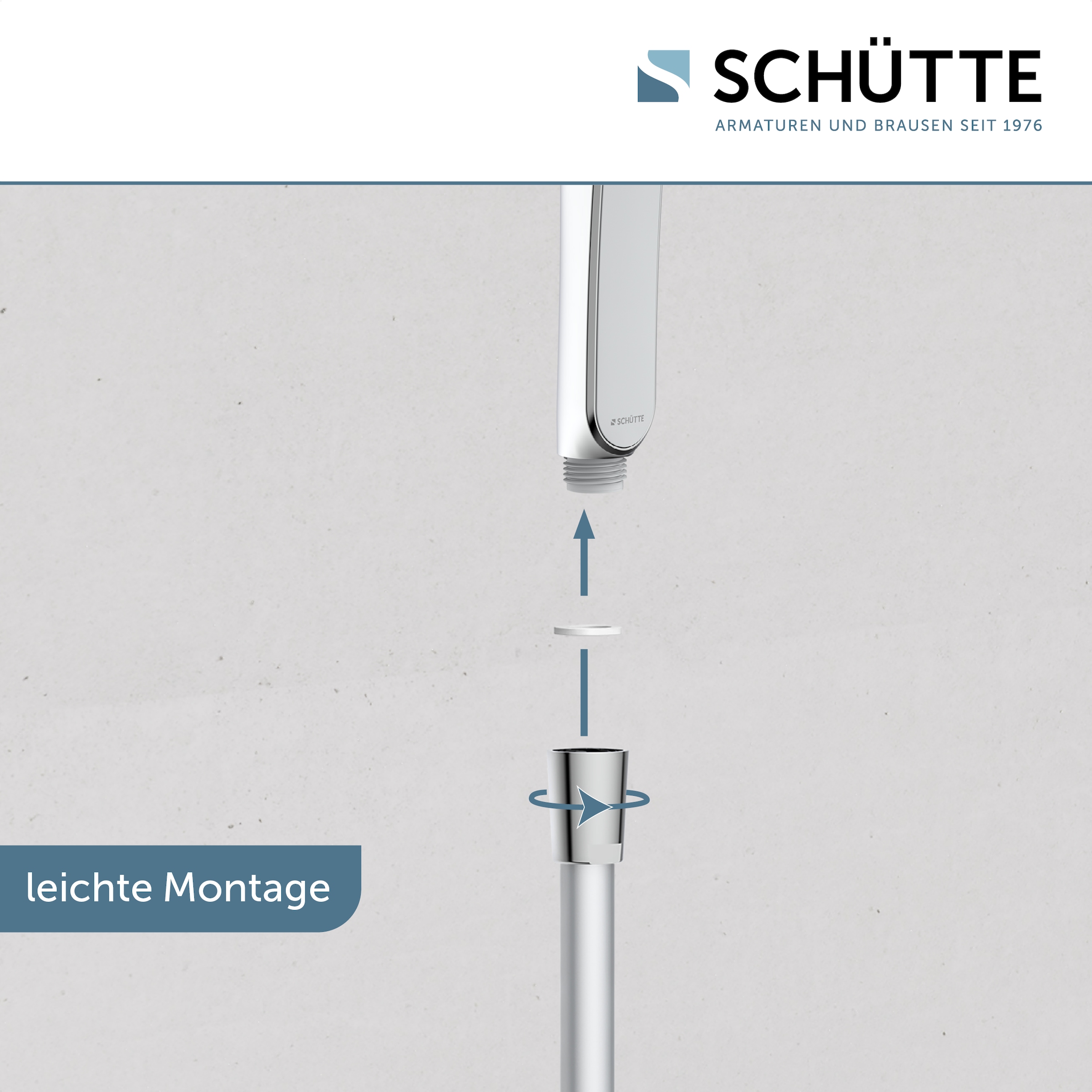Schütte Handbrause »KARIBIK«, 3-fach verstellbar, mit Antikalknoppen, wassersparend, eckig