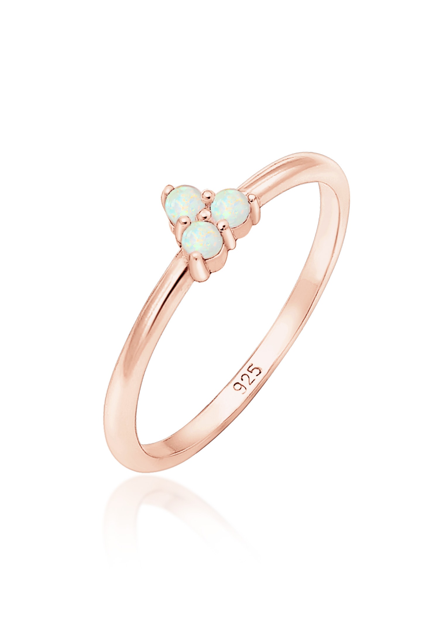 Elli Silberring »Ring Opal Kreis Trio Trend 925er Silber«