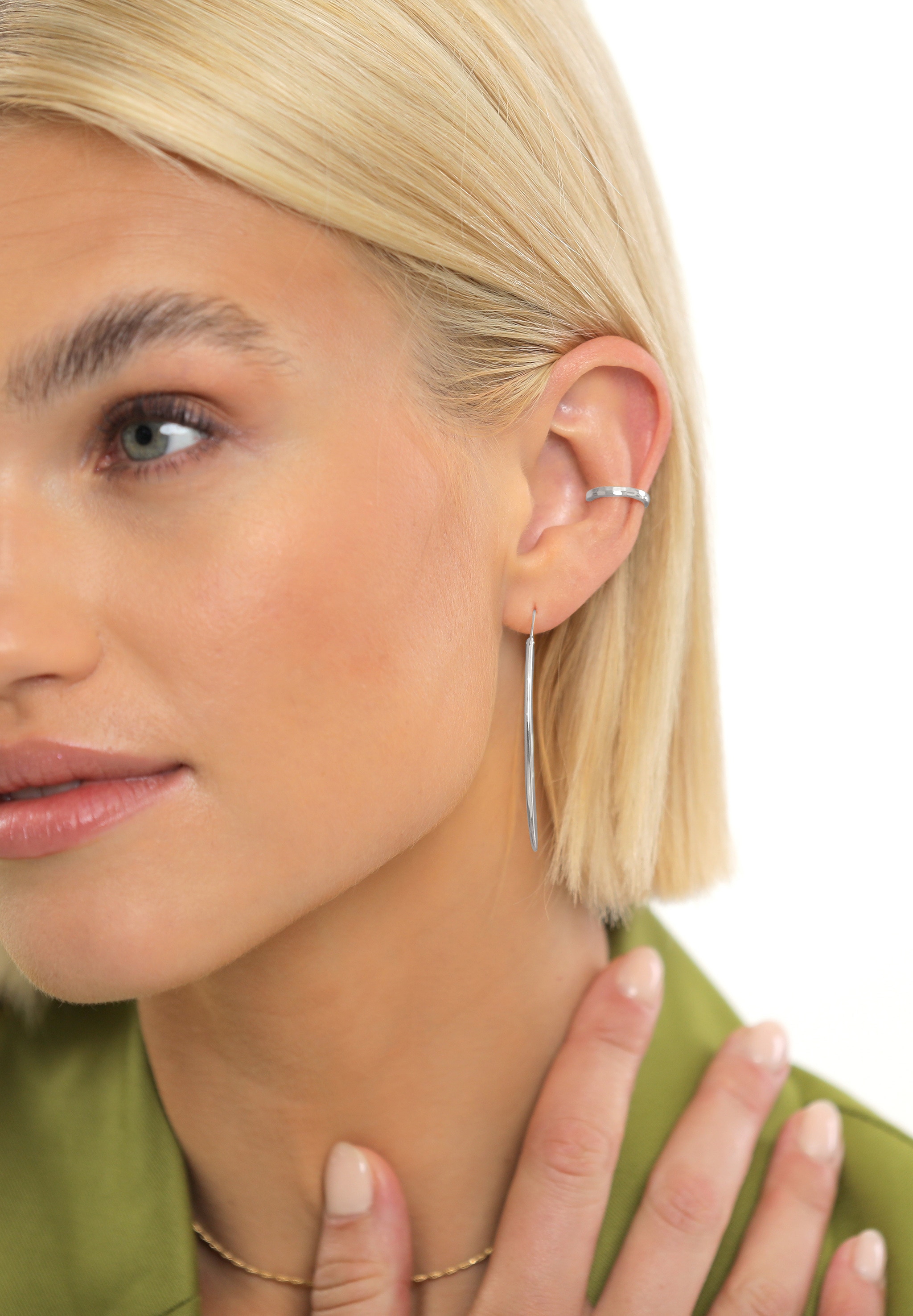 Elli Paar Creolen »Ohrringe Creolen Rund Basic Klassisch 925 Silber«