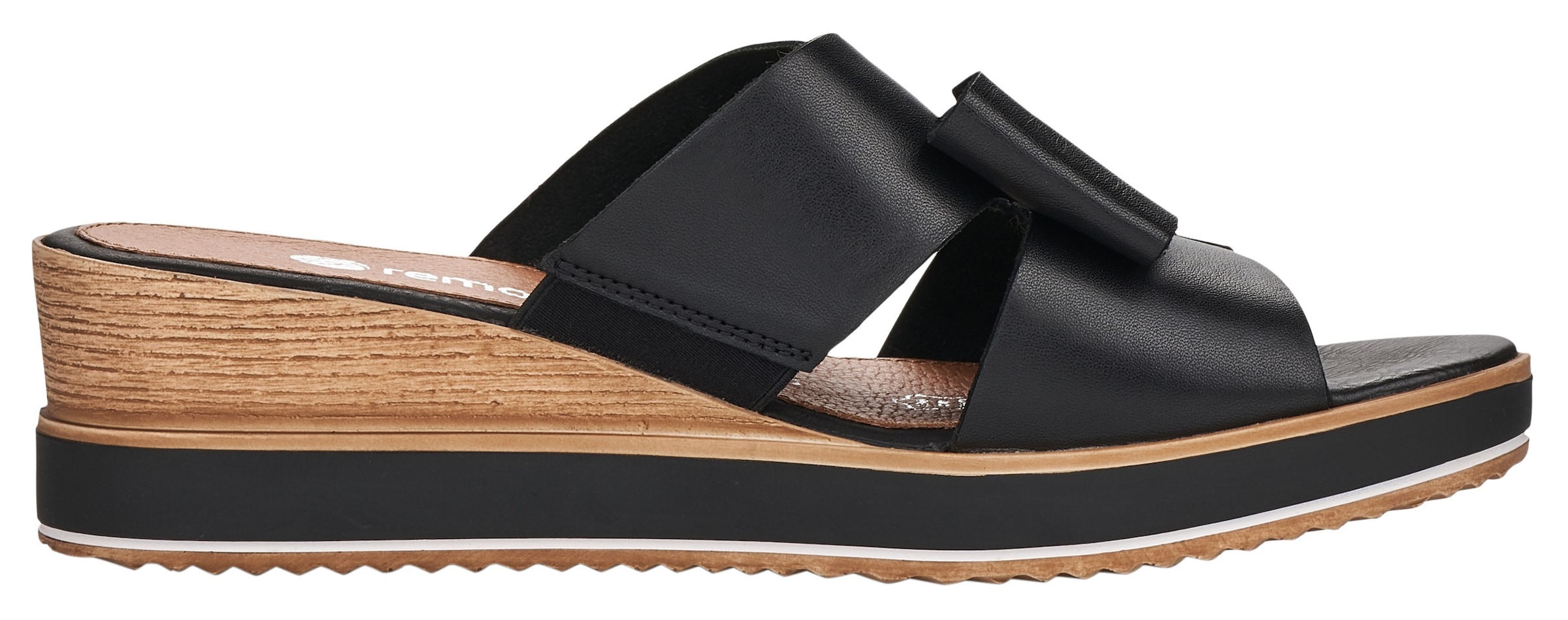 Remonte Pantolette, Keilabsatz, Sommerschuh mit schöner Zierschleife