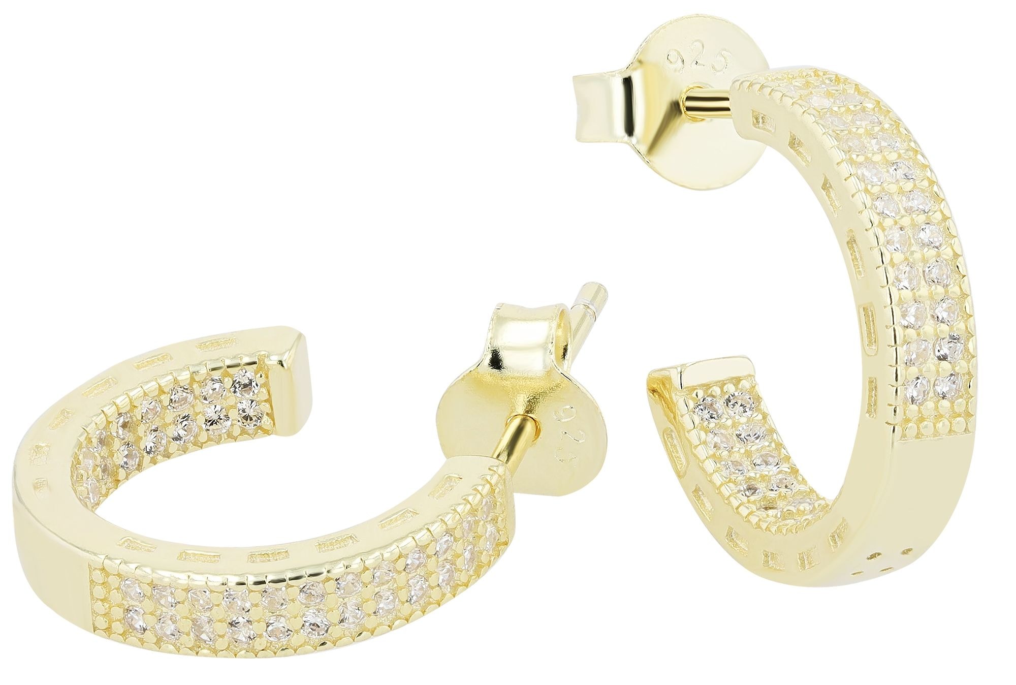 Adelia´s Paar Ohrstecker »Damen Ohrringe ¿ Ohrstecker aus 925 Silber mit Zirkonia«