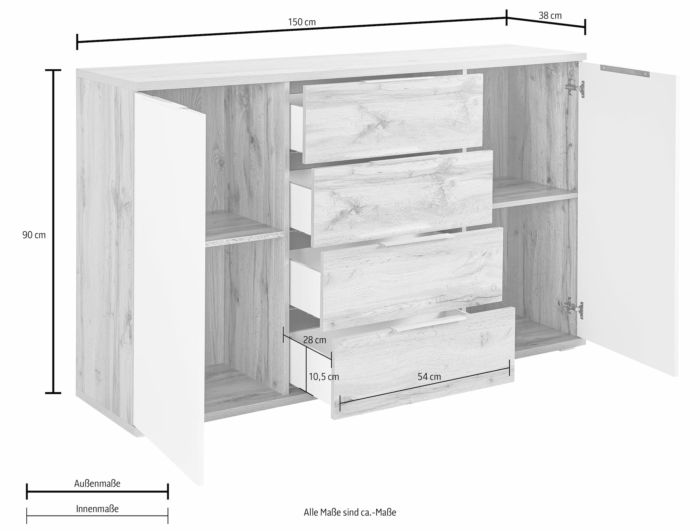 Schlafkontor Kombikommode »Capri«, mit Softclose-Funktion