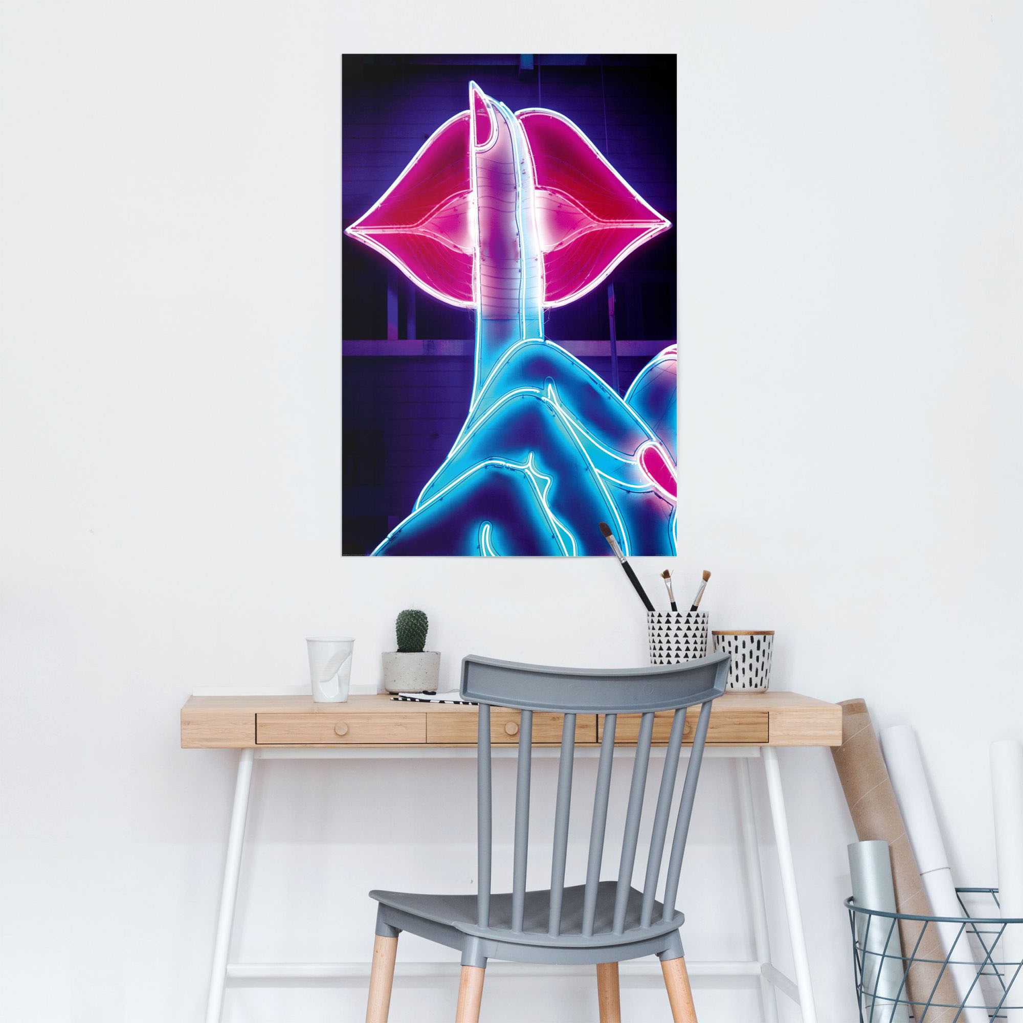 Reinders! Poster »Neon Lips« 1 Stk. tlg.