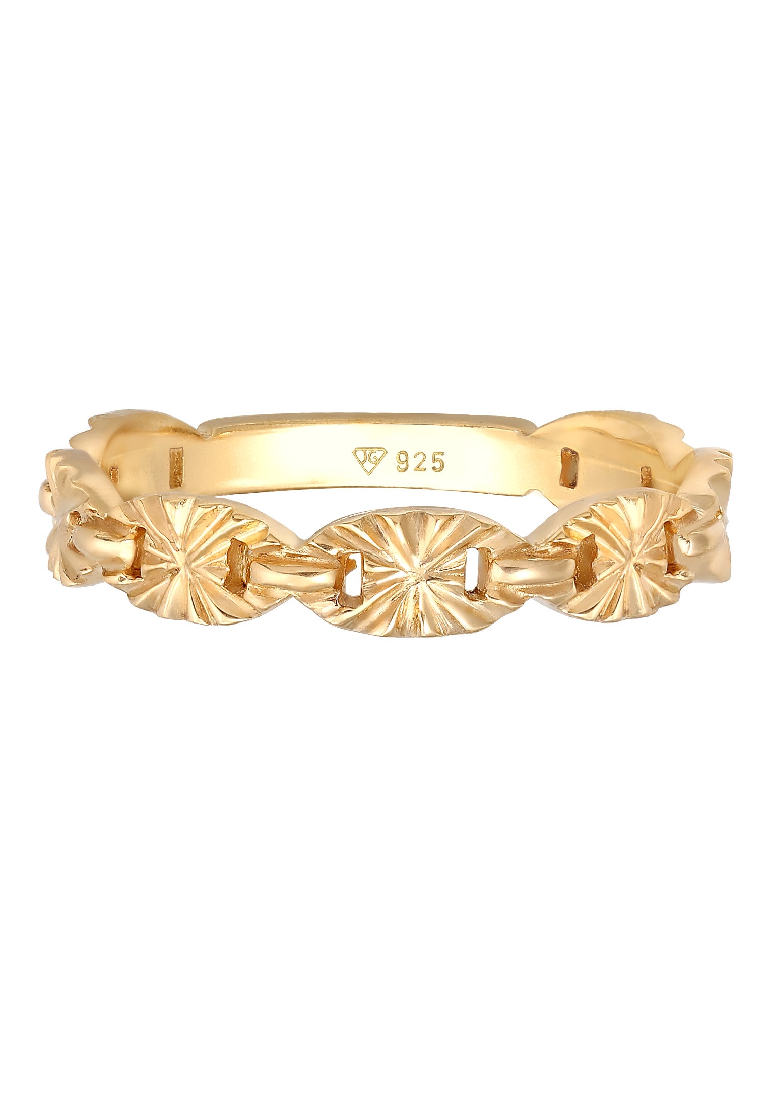 Elli Silberring »Ring Bandring Plättchen Stern Look 925 Silber«