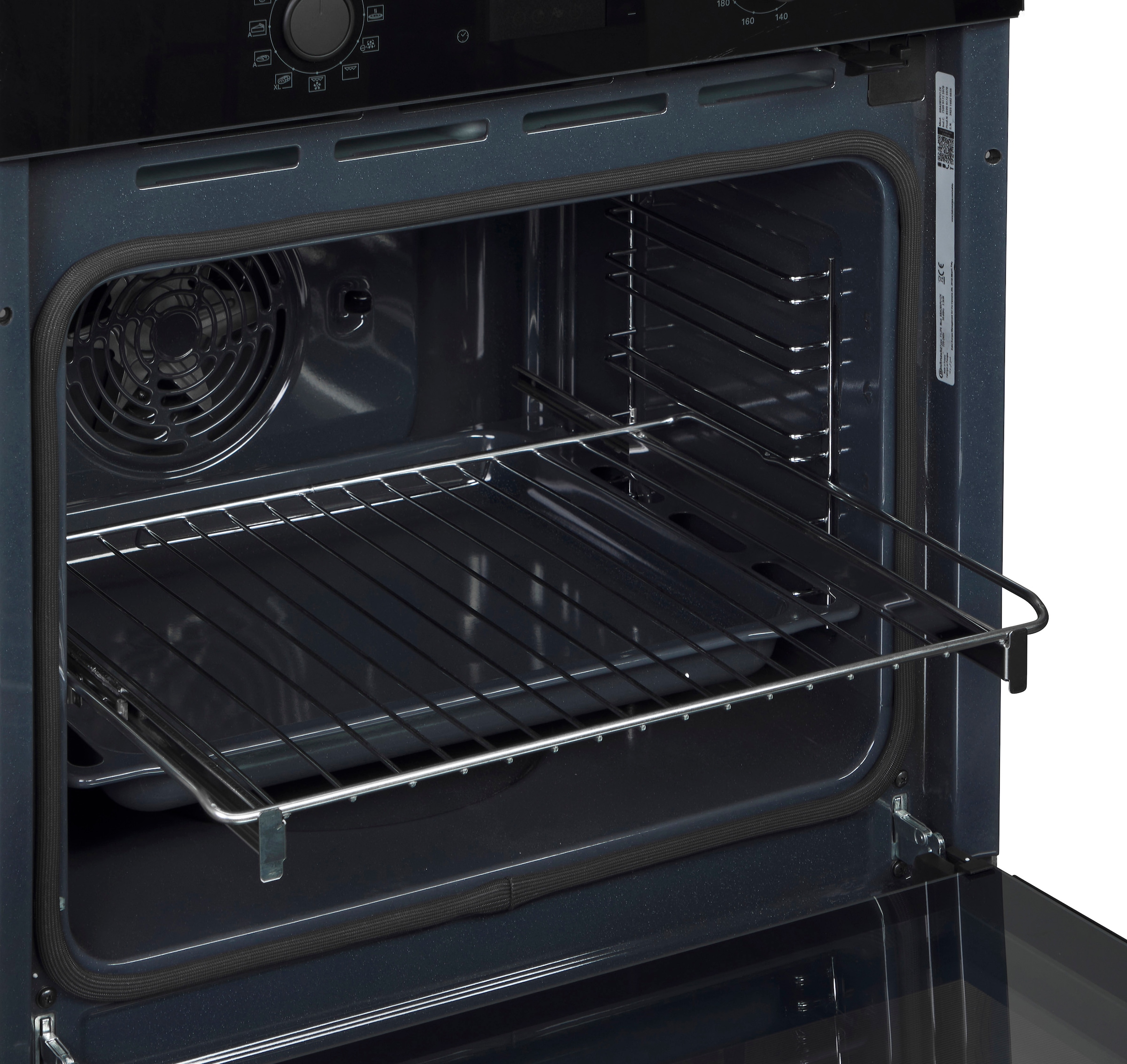 BAUKNECHT Einbaubackofen  »BBA285PU1ZK«, mit 1-fach-Teleskopauszug, Pyrolyse-Selbstreinigung, Easy Grill - eiaches Grillen im Backofen