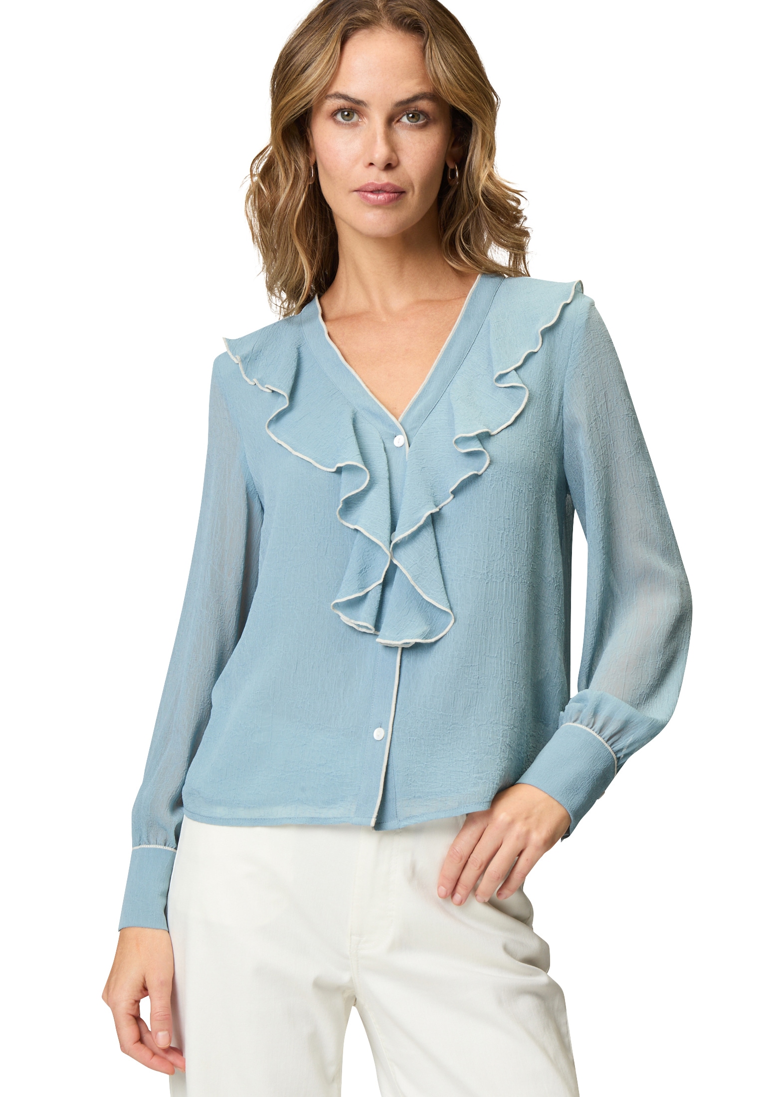 Zero Chiffonbluse »Chiffonbluse mit Volants«
