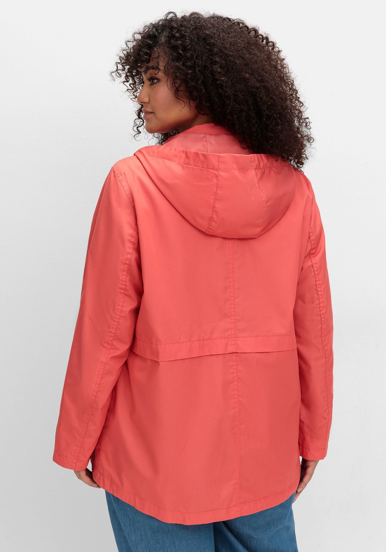 Sheego Outdoorjacke »Outdoorjacke mit Kapuze und Stehkragen«