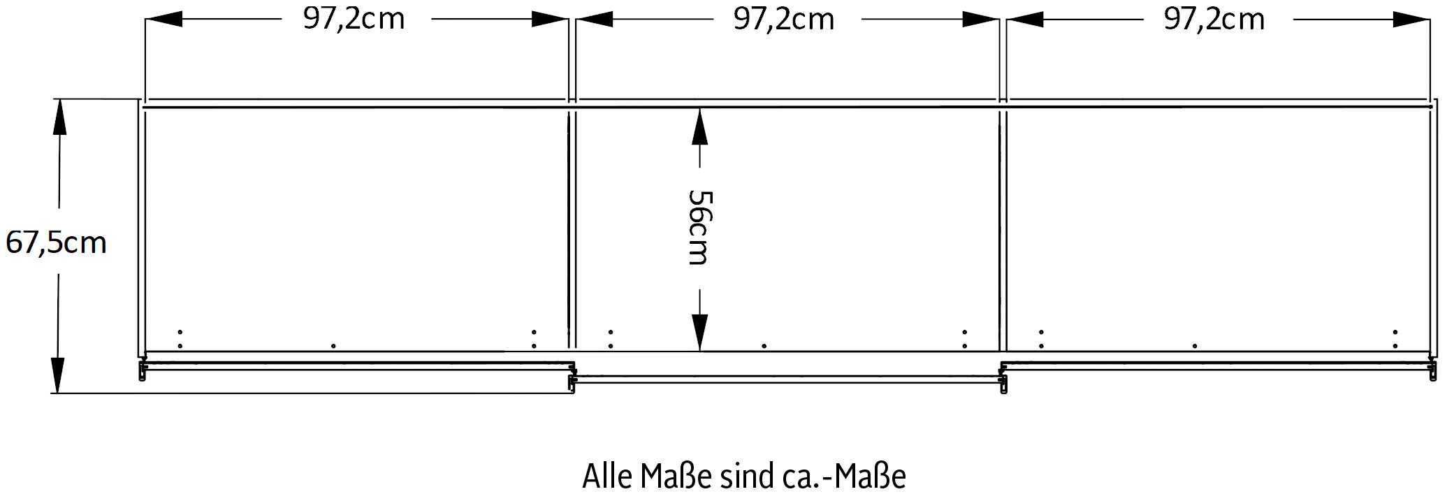 STAUD Schwebetürenschrank »Sinfonie Plus, edles Design in hochwertiger Qualität, Made in Germany« Mit vier verschiedenen Ausstattungsvarianten