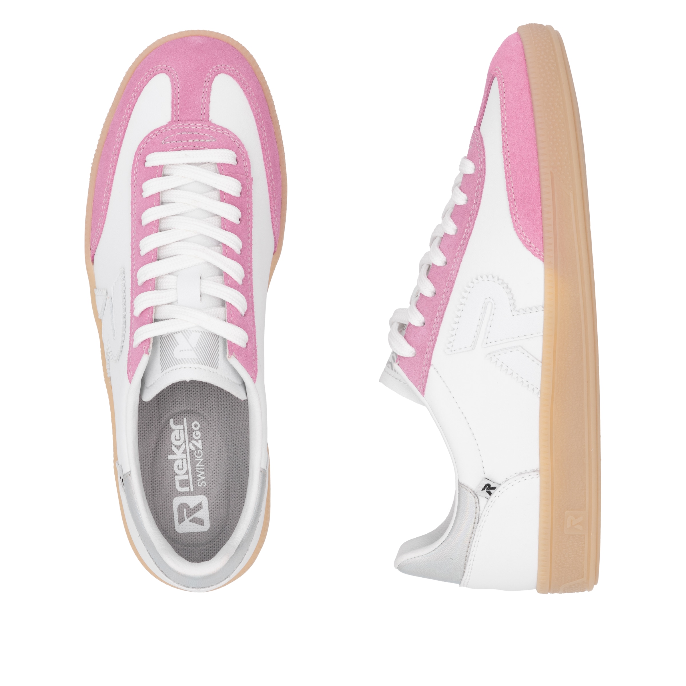 RIEKER Sport Sneaker »San Diego Swing2GO«, Retro-Sneaker, Freizeitschuh, Halbschuh mit herausnehmbarem Fußbett