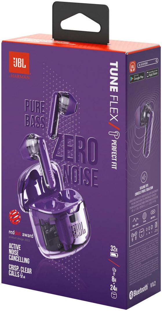 JBL wireless In-Ear-Kopfhörer »Tune Flex Ghost« Bluetooth Active Noise Cancelling (ANC)