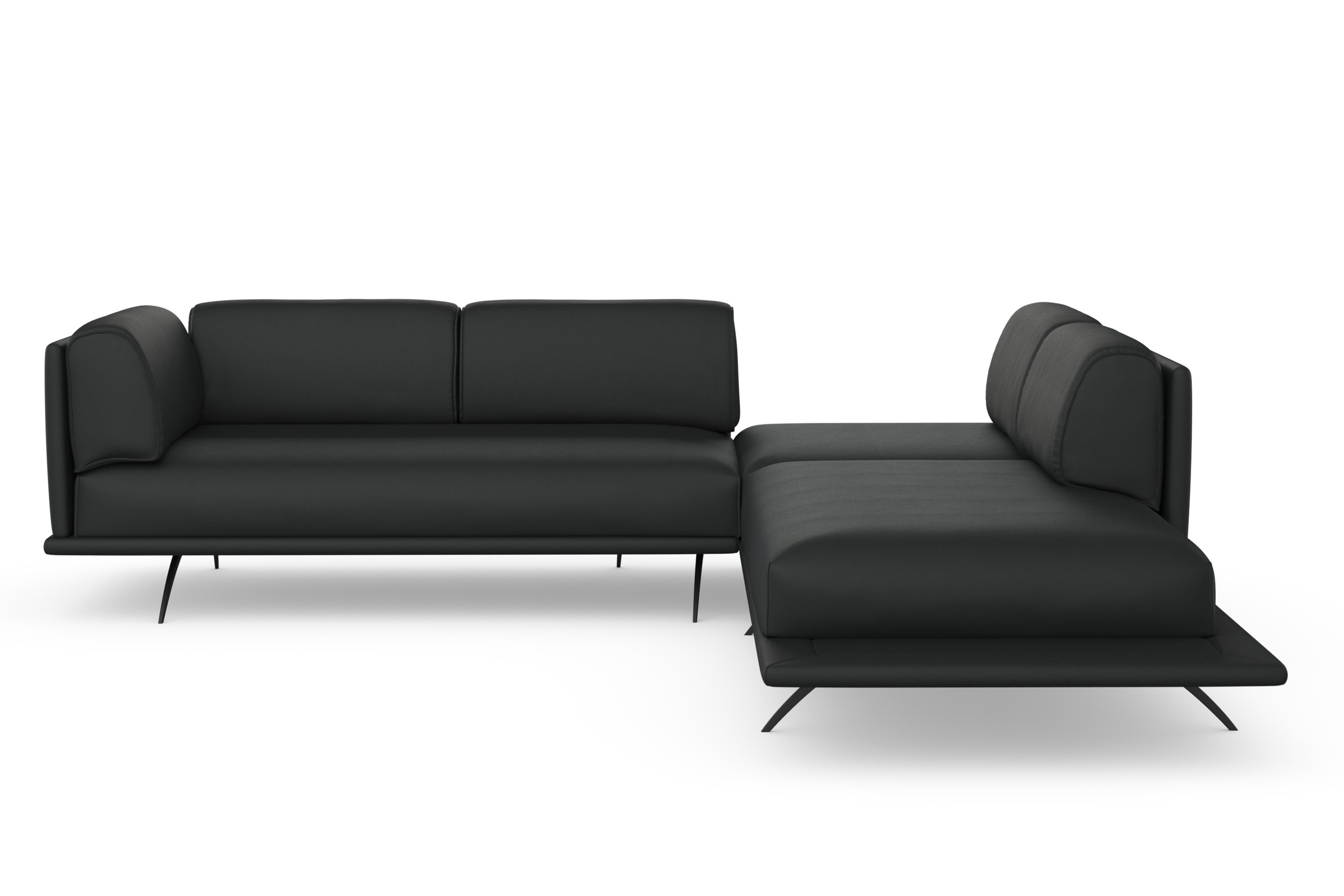 machalke® Ecksofa »benito, L-Form«, mit bezogenem Sockel