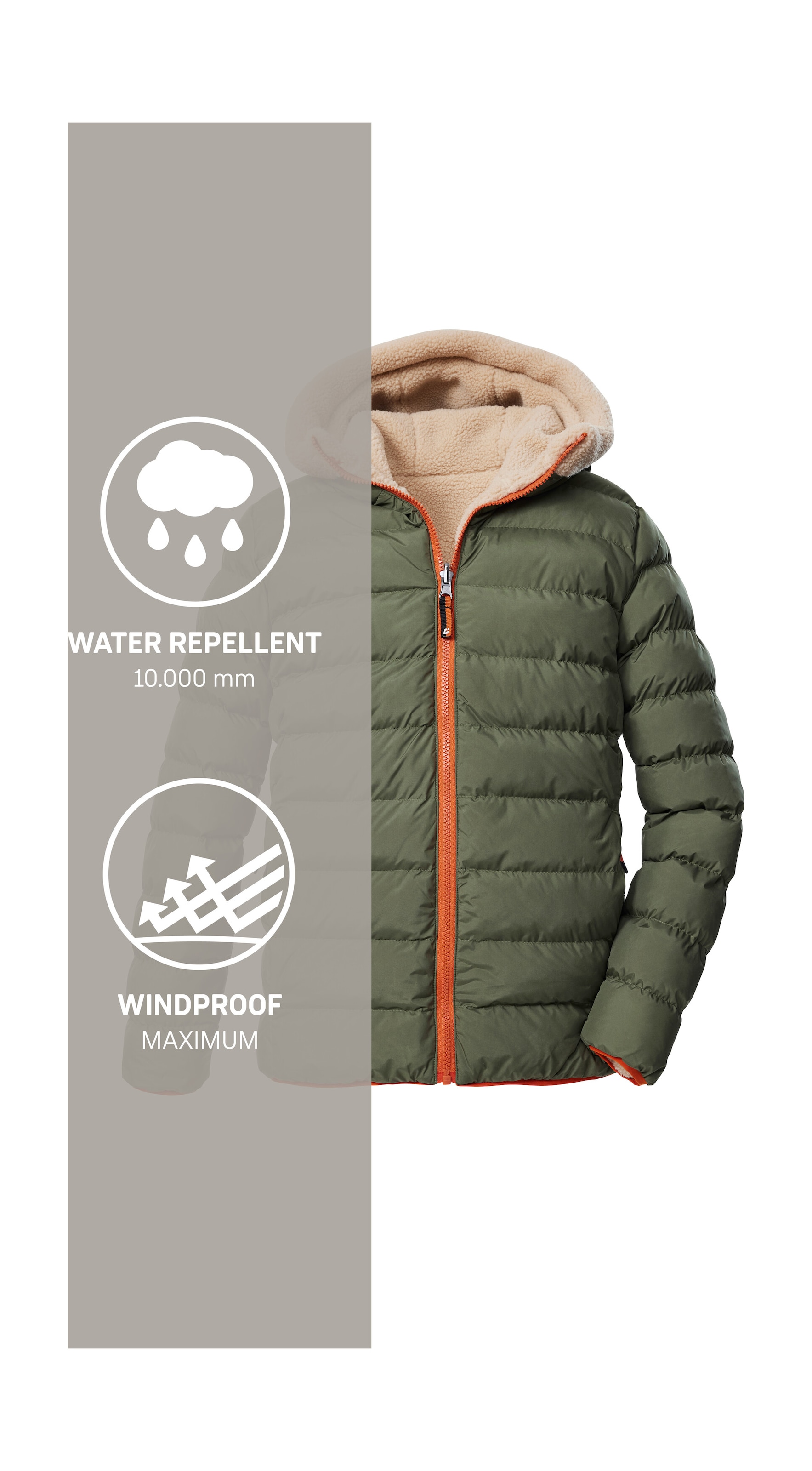 Killtec Wendejacke »KOW 231 BYS JCKT« Wendbare Kinderjacke, wasser- und windabweisend, reflektierend