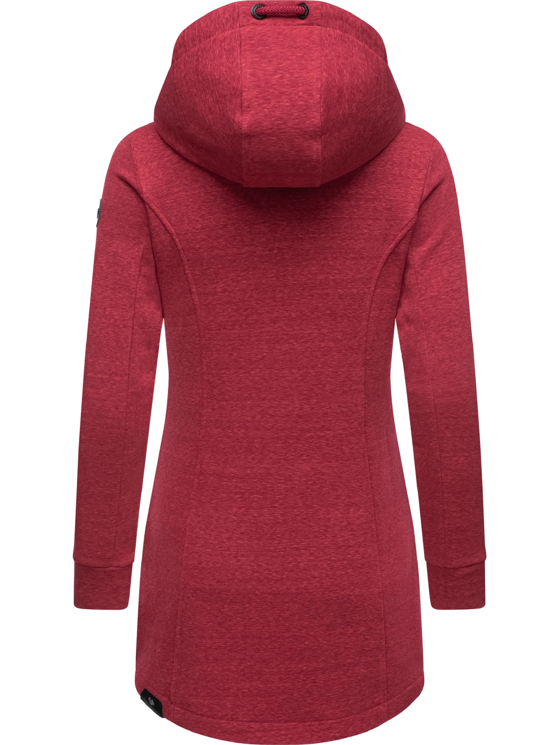 Ragwear Sweatjacke »Sweatjacke Letty Intl.«, Sportliche Kapuzenjacke mit Kunstleder-Elementen