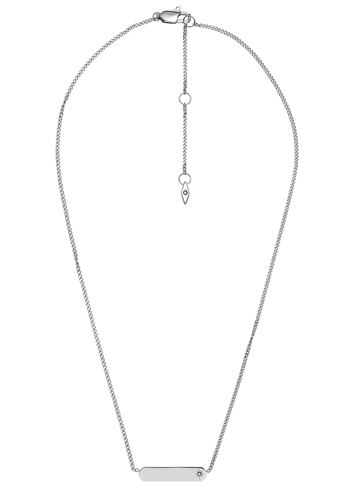 Fossil Kette mit Anhänger »LANE, JF04134040«, mit Glasstein